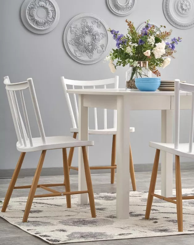 LOOM Izvelkamais galds 102-142x102 cm, balts - N1 Home