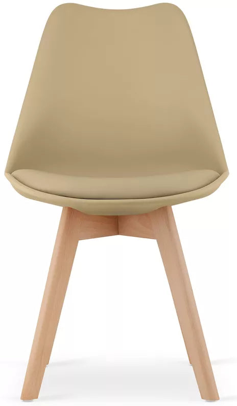 CINES Tumši bēšs plastmasas krēsls - N1 Home