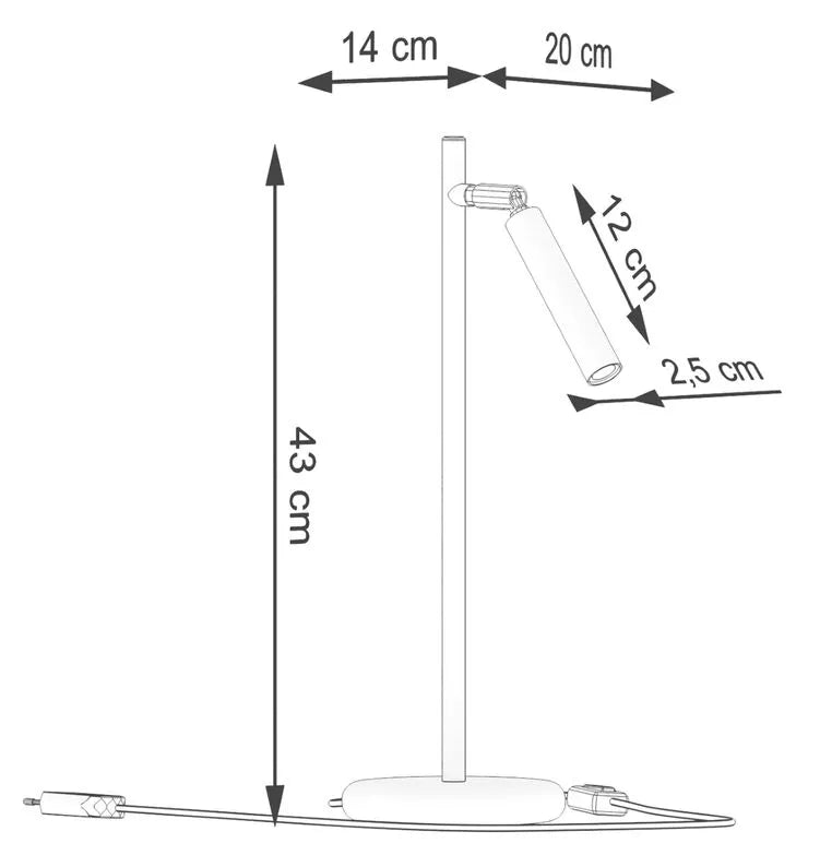 TELOPAS Balta galda lampa - N1 Home