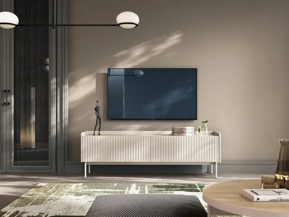 TV skapis Leve 153/50/38 cm bēšš/skandi ozols - N1 Home