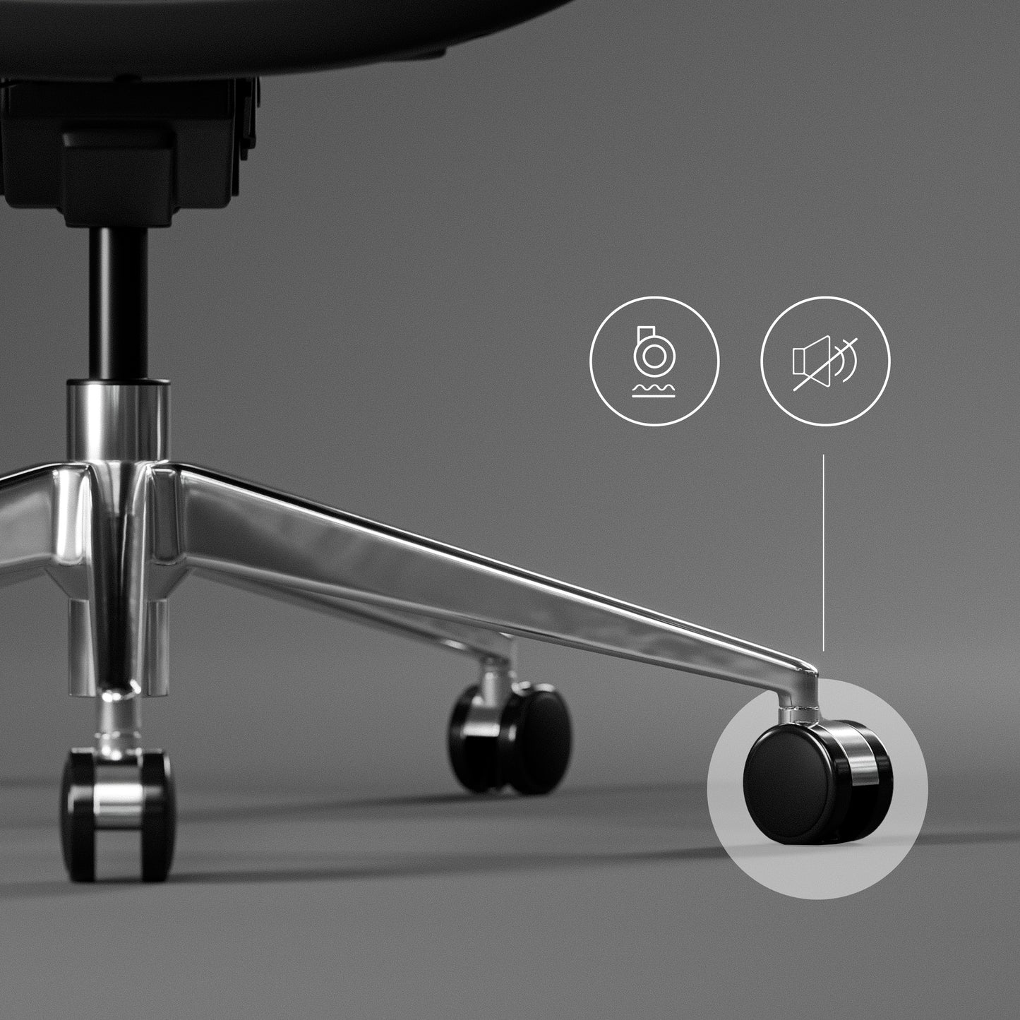 Krēsls V - Co 126-137/69/49,5 cm melns/zils - N1 Home