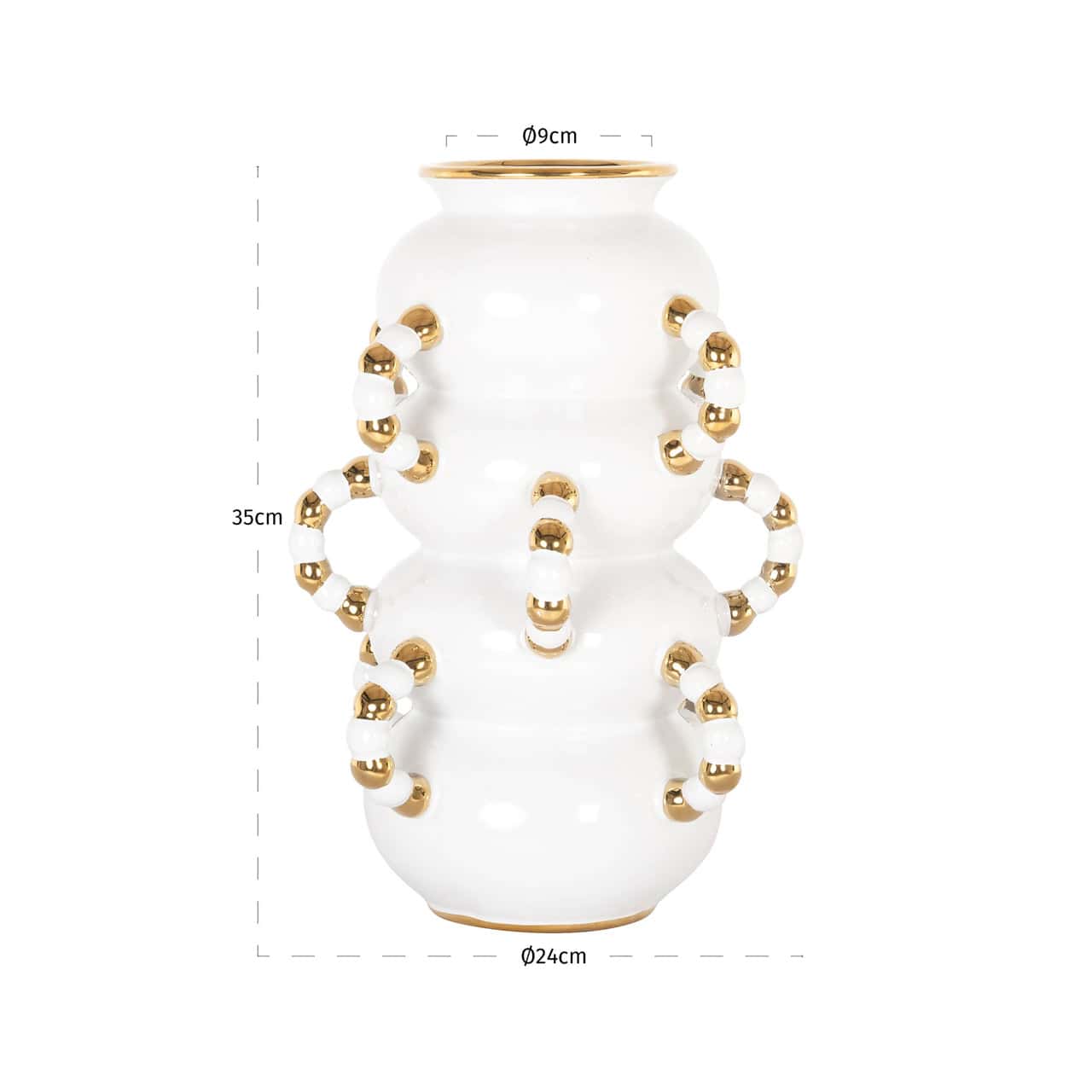 Vāze Pippy S Richmond Interiors 24/24/35 cm balts