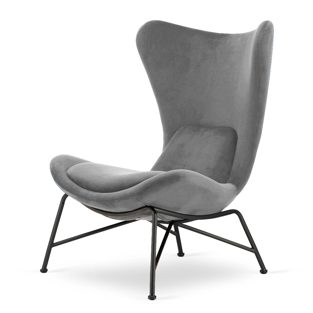 Krēsls Dot Design Varde samta 78x98x43 cm gaiši pelēks - N1 Home