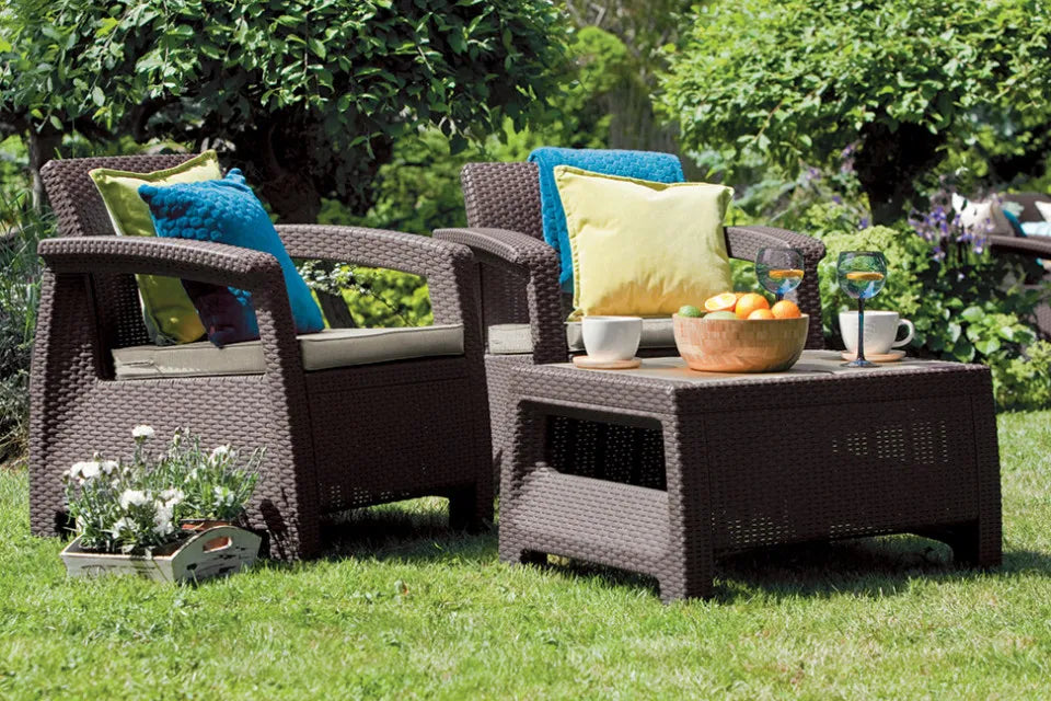 Dārza komplekts Korfu Weeky brūns - N1 Home