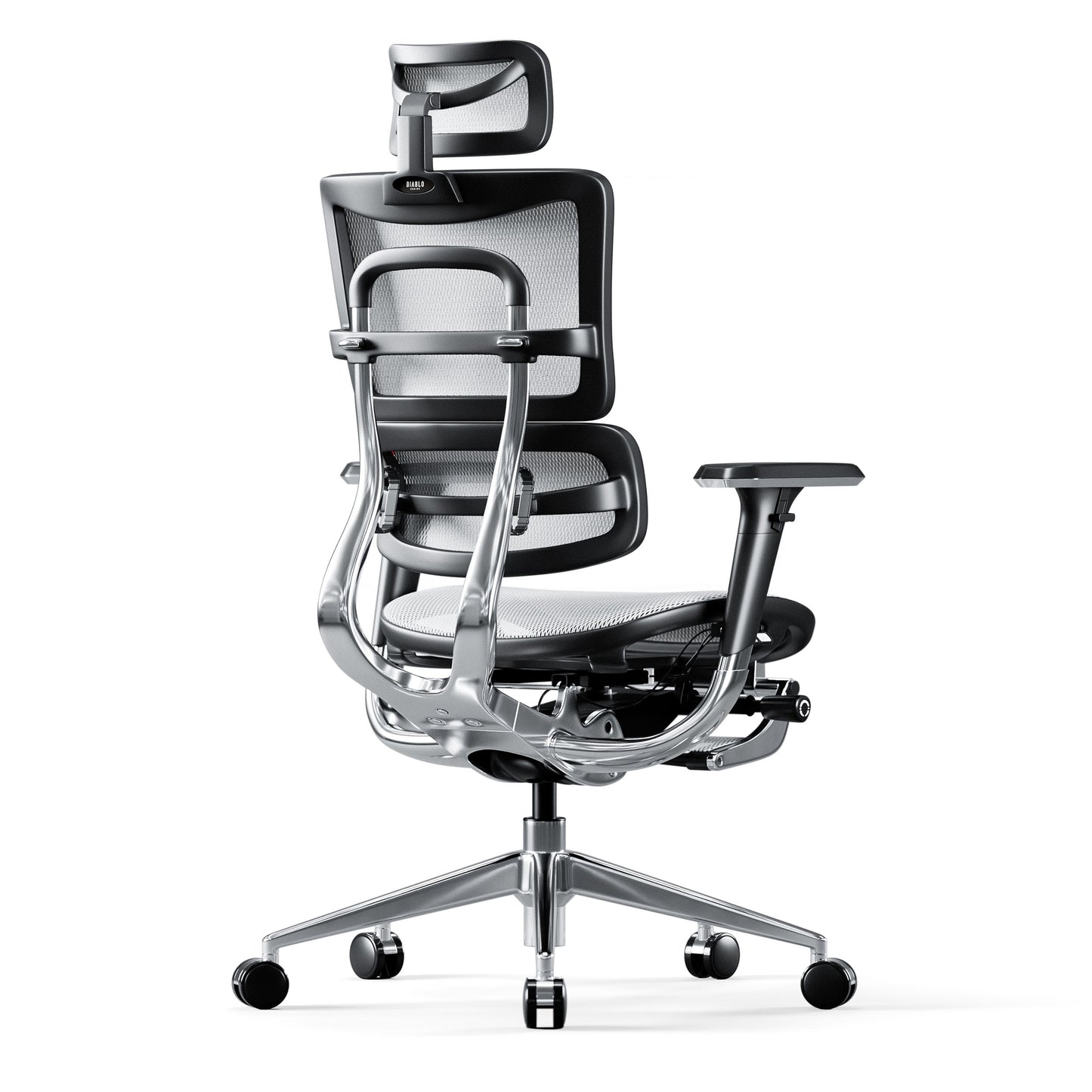 Krēsls V - Mas 128-138/68/50 cm melns/balts - N1 Home