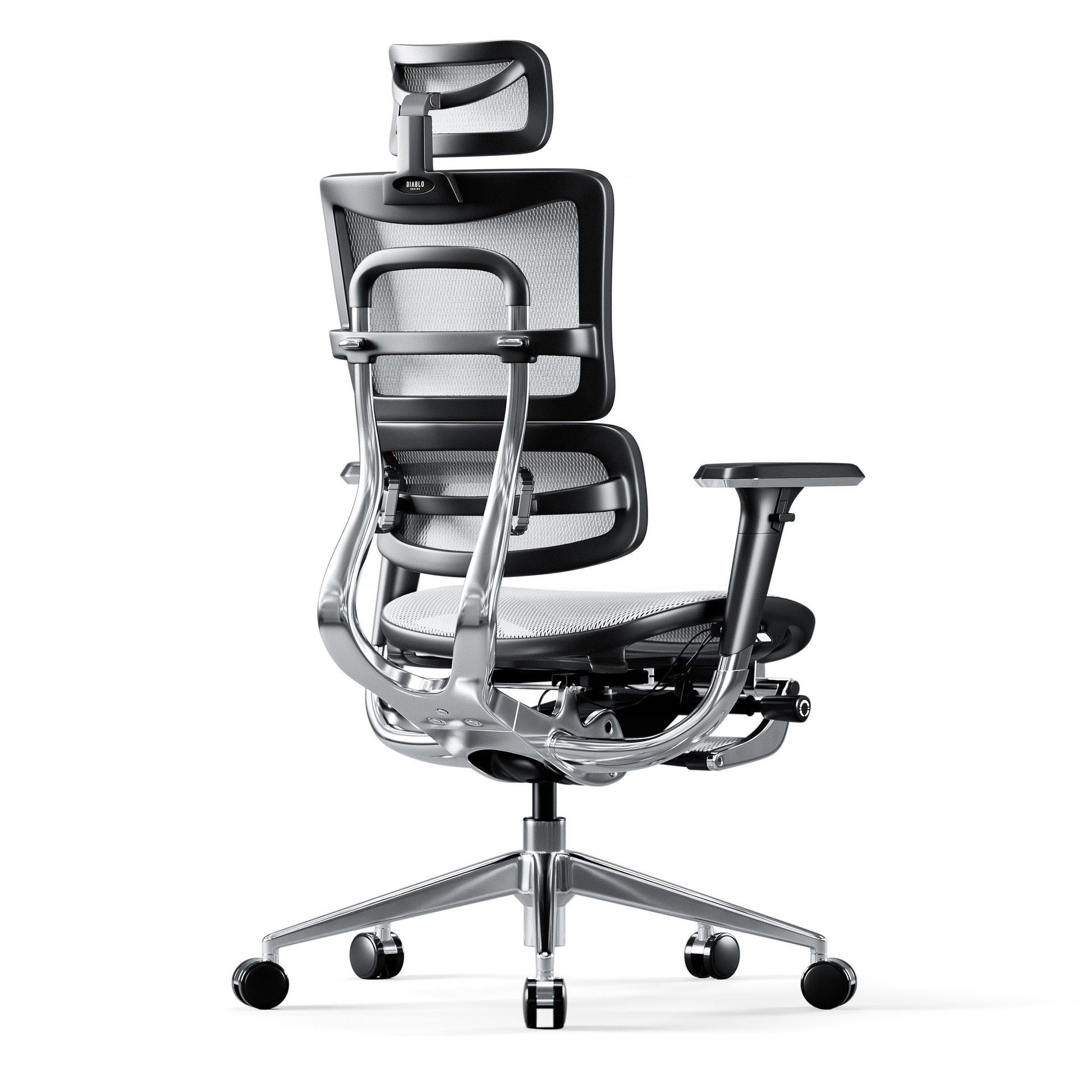 Krēsls V - Mas 128-138/68/50 cm melns/balts - N1 Home