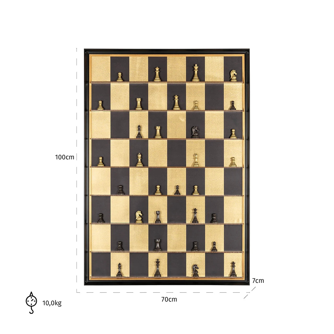 Sienas māksla Richmond Interiors Nala 100/70 cm melns/zelts - N1 Home