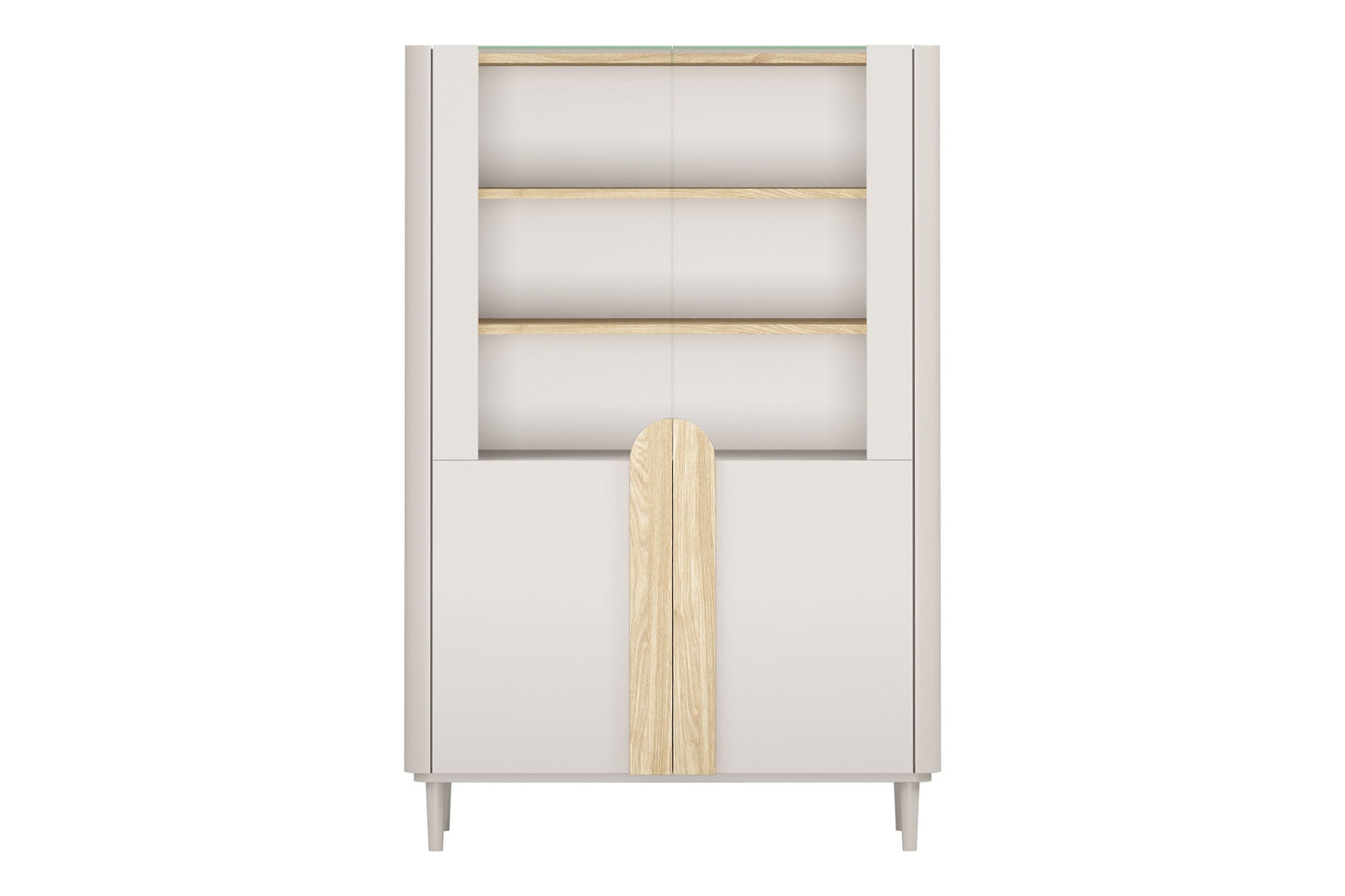 Vitrīna Amil 100/150/48 cm Kašmirs / Eļļots ozols / Gaišs ozols - N1 Home