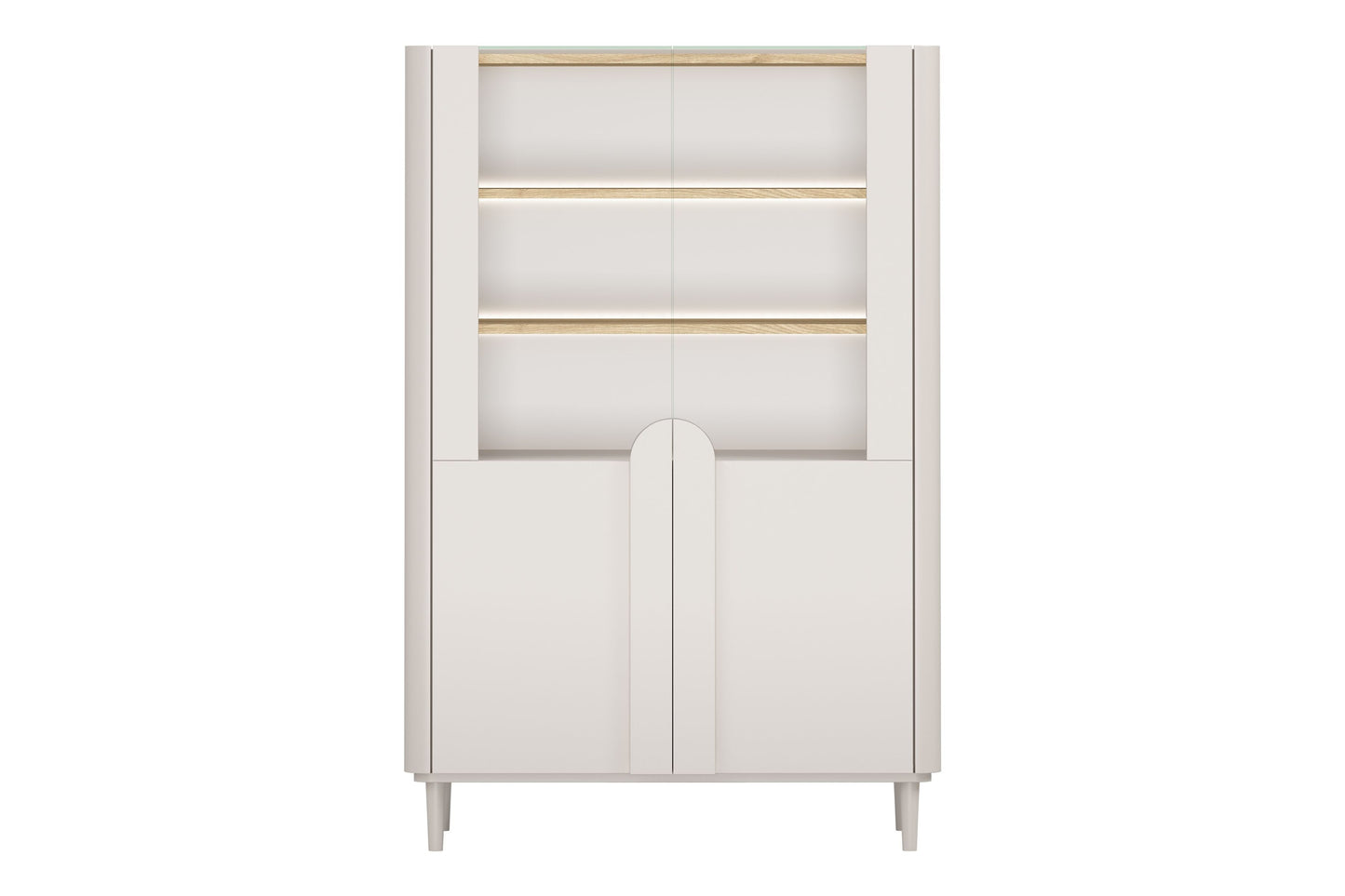 Vitrīna Amil 100/150/48 cm Kašmirs / Eļļots ozols - N1 Home