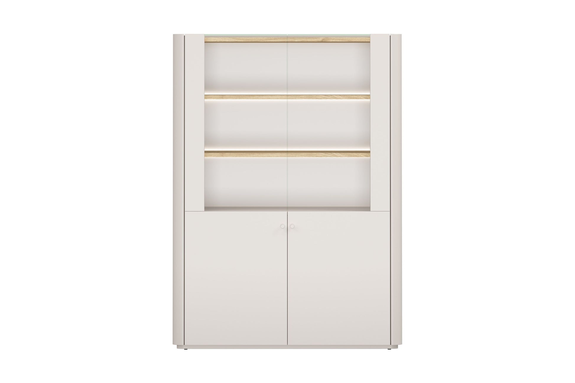 Vitrīna Elva 100/137,5/48 cm Kašmirs / Eļļots ozols - N1 Home