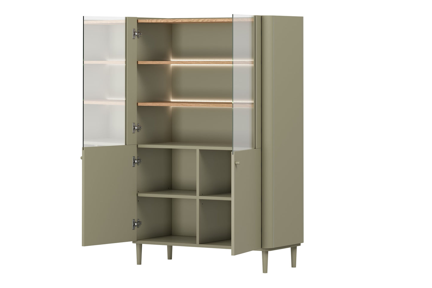 Vitrīna Elva 100/150/48 cm Eikalipts / Baltijas kāpu ozols - N1 Home