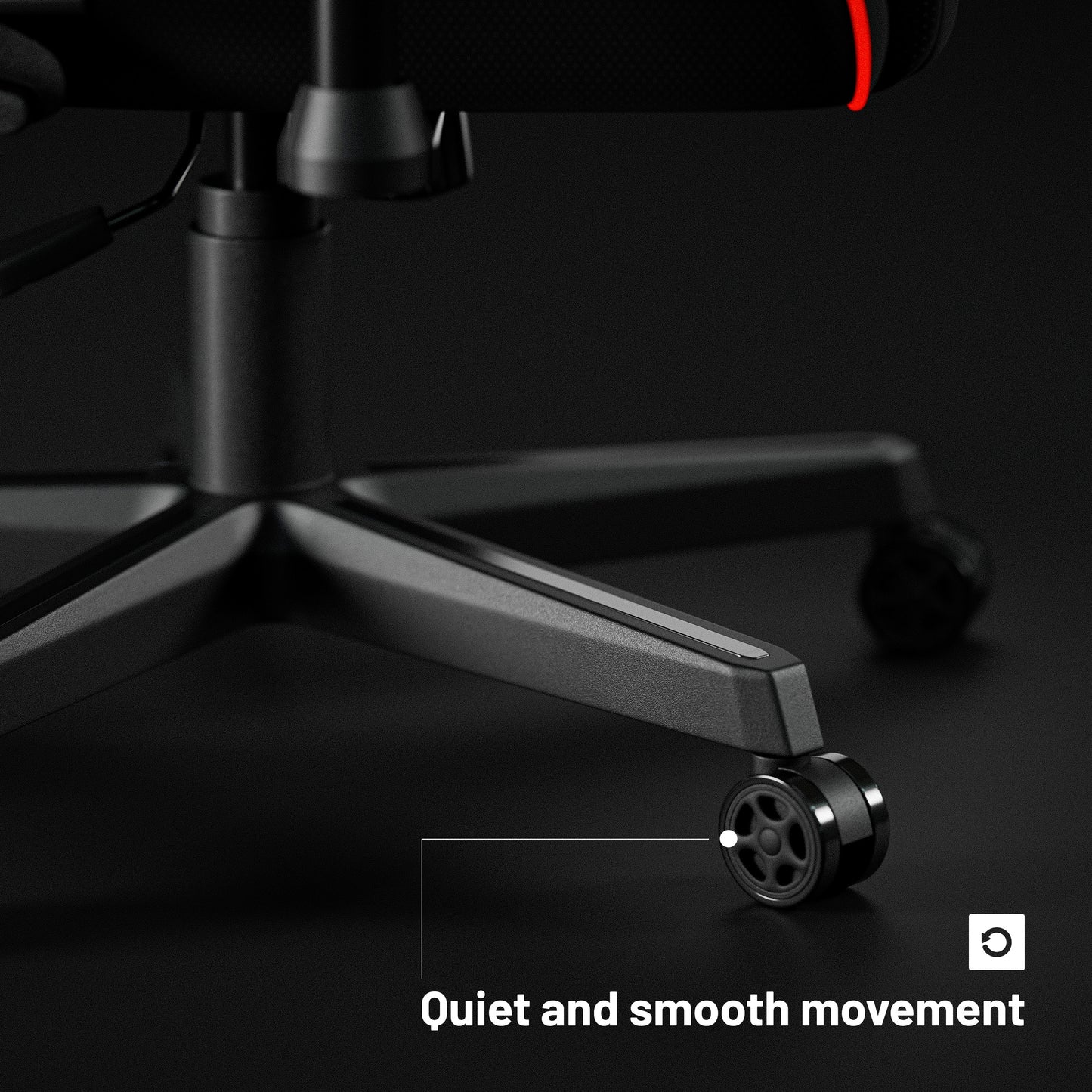 Krēsls X - Sta LED 63/120/63 cm melns/pelēks - N1 Home