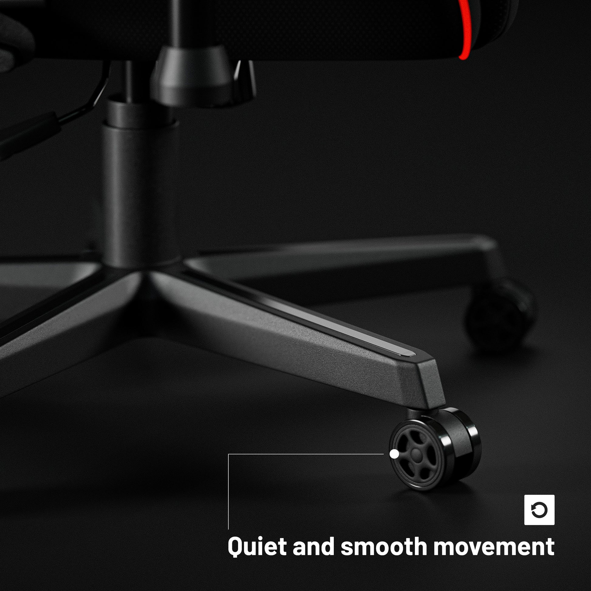 Krēsls X - Sta LED 63/120/63 cm melns/pelēks - N1 Home