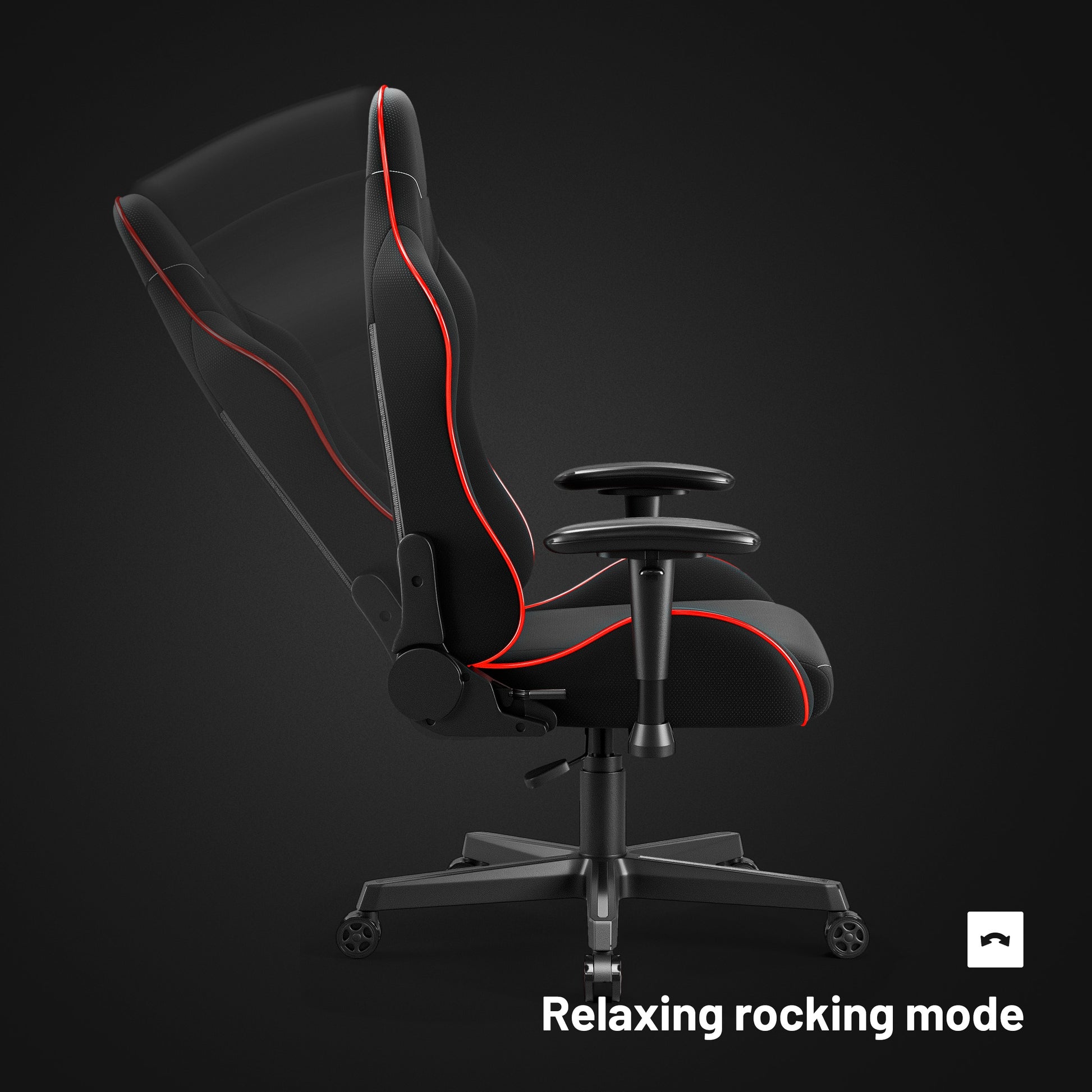 Krēsls X - Sta LED 63/120/63 cm melns/pelēks - N1 Home