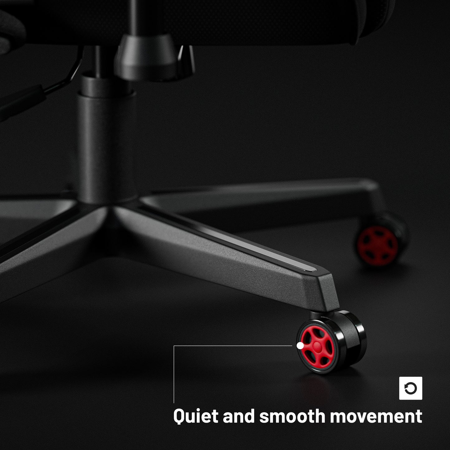 Krēsls X - Sta 63/120/63 cm melns/sarkans - N1 Home