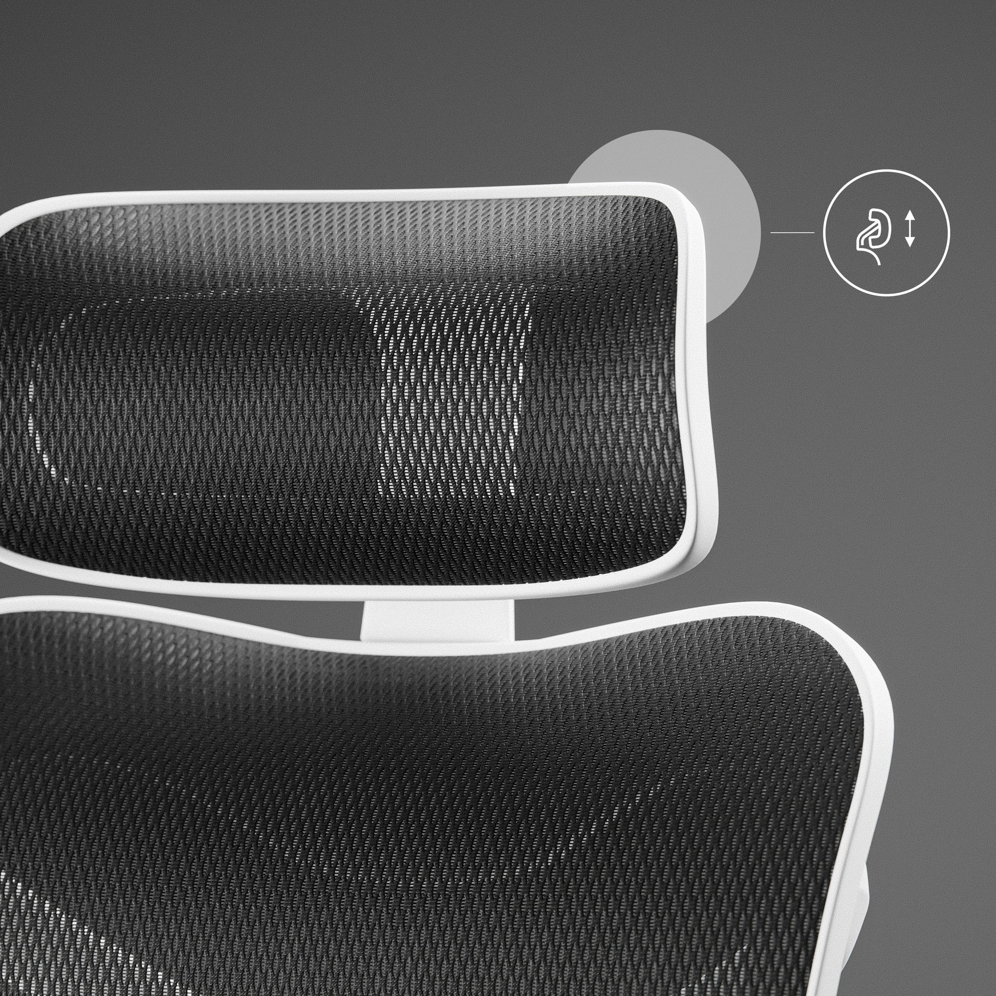 Krēsls V - Co 126-137/69/49,5 cm melns/balts - N1 Home