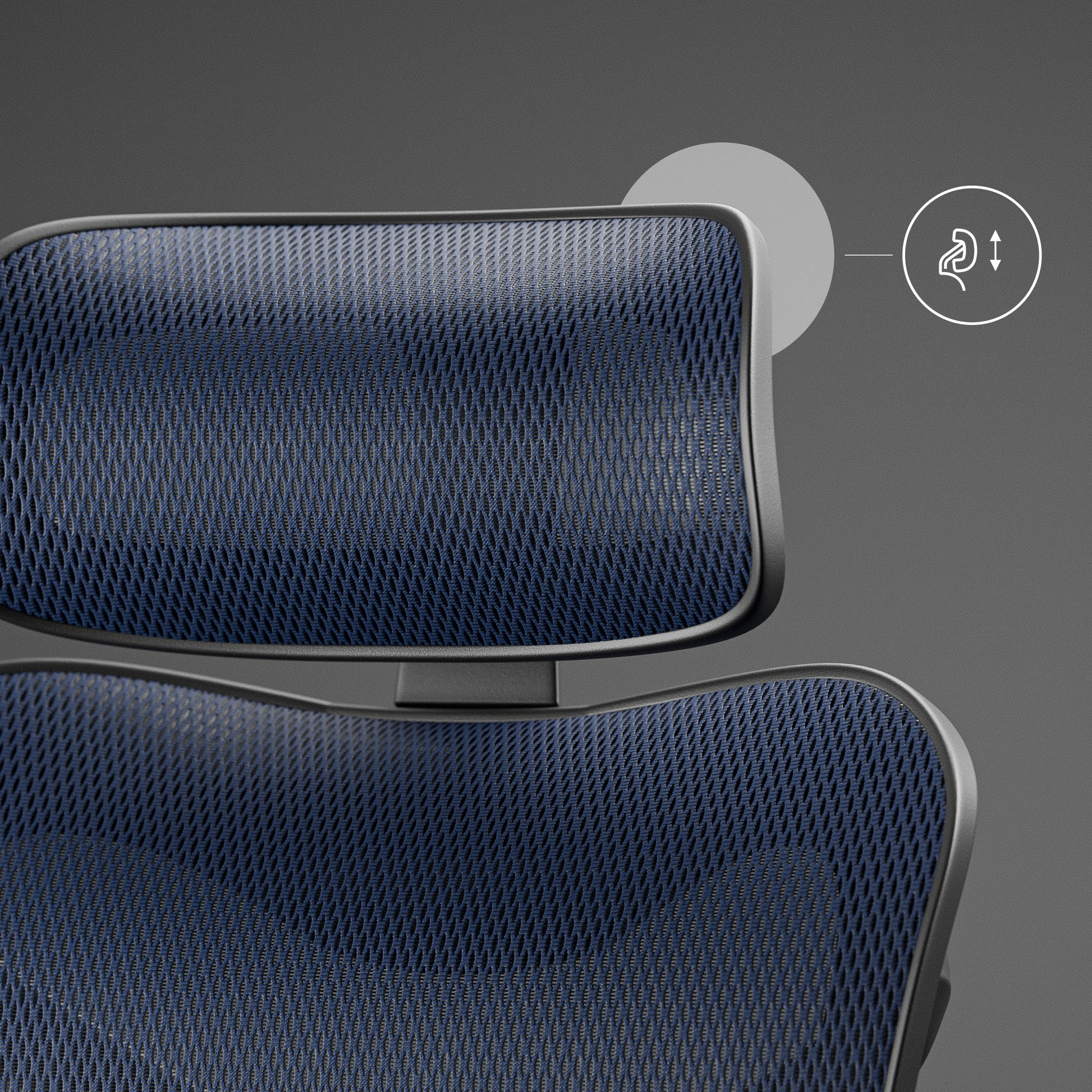 Krēsls V - Co 126-137/69/49,5 cm melns/zils - N1 Home