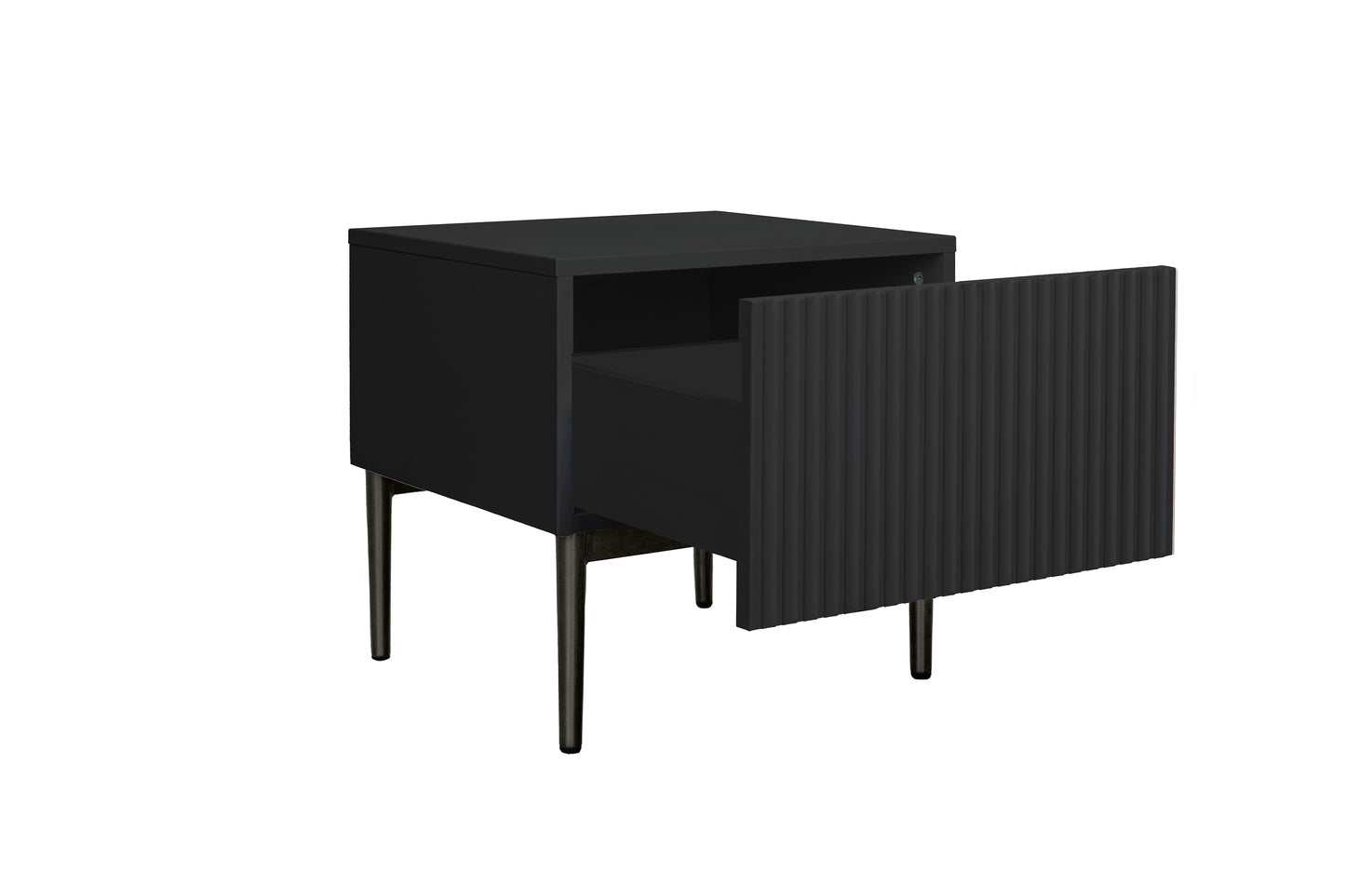 Naktsskapītis (2) AUSTIN 46/45/45 melns/melns - N1 Home