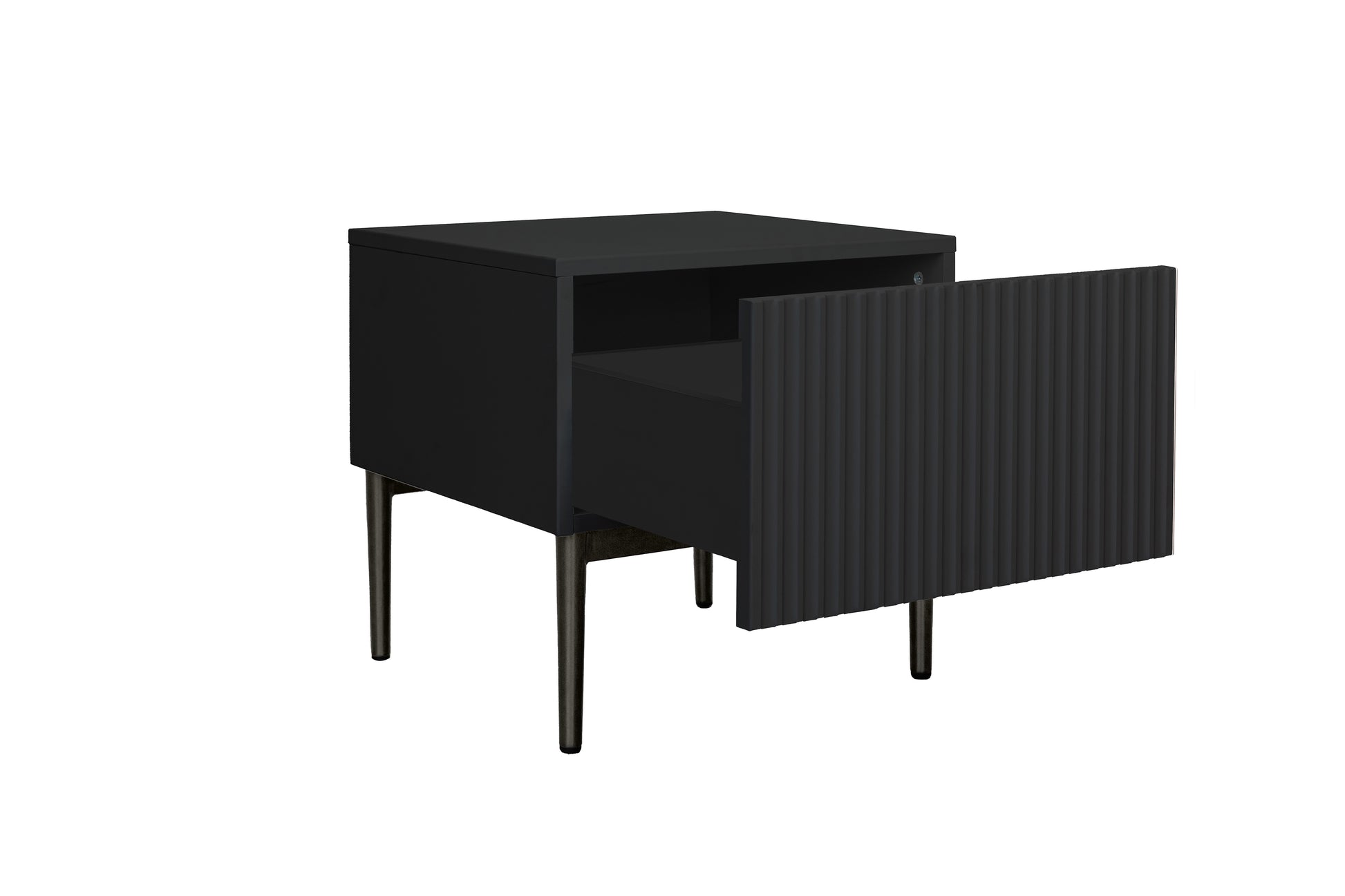 Naktsskapītis (2) AUSTIN 46/45/45 melns/melns - N1 Home