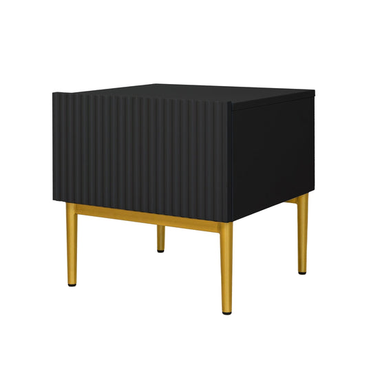 Naktsskapītis (2) AUSTIN 46/45/45 melns/zelts - N1 Home