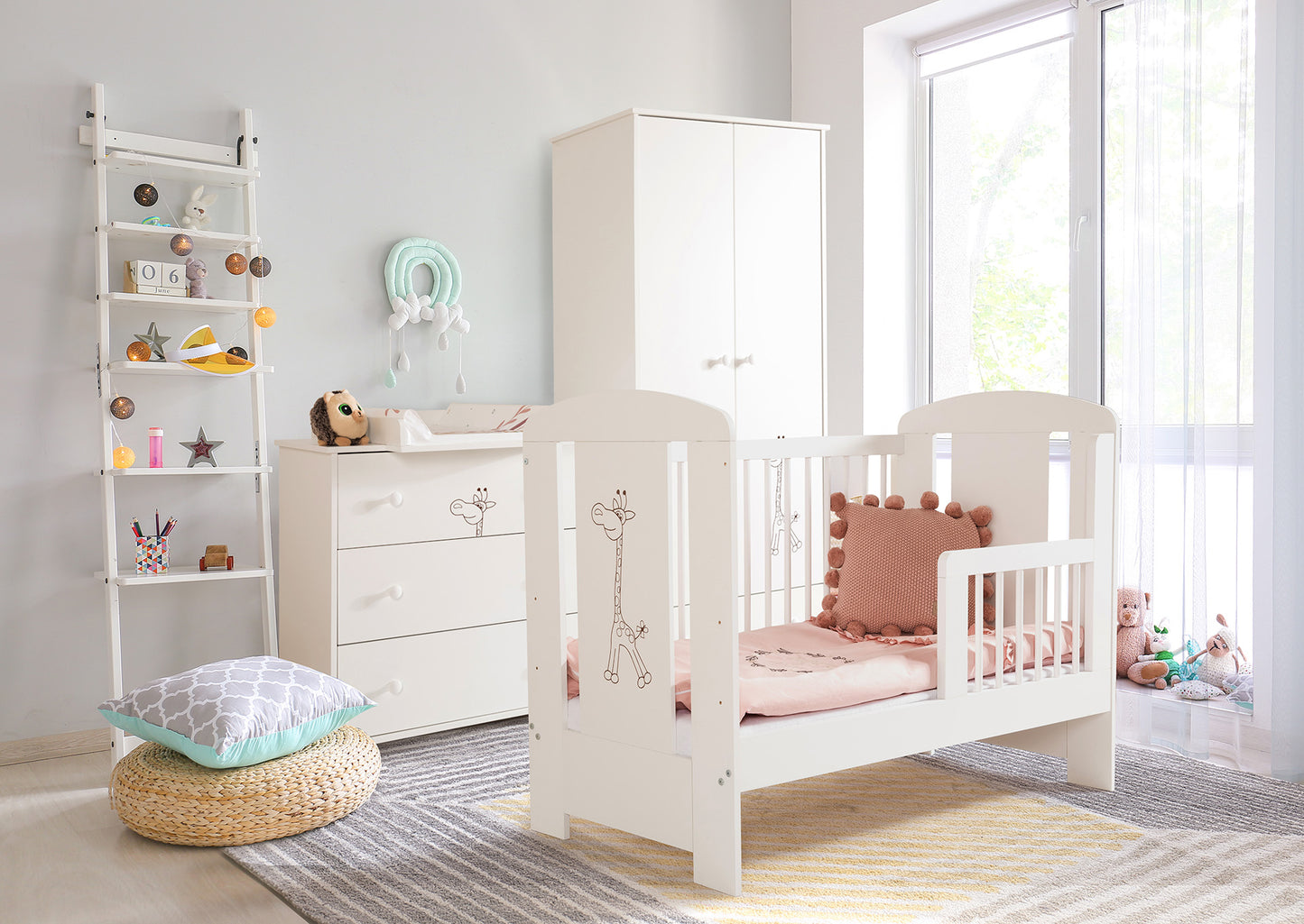 Skapis Žirafe 83/185 /52 cm balts - N1 Home