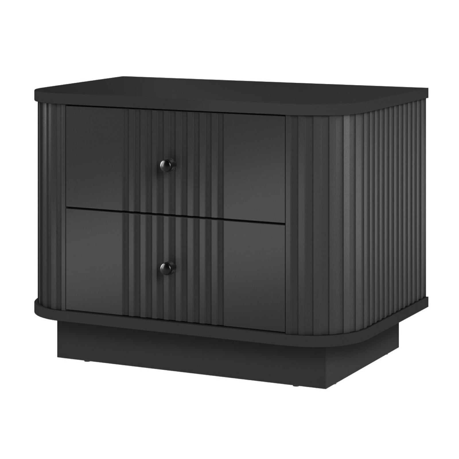 Naktsskapītis Vespa (2) 56/43/38 cm melns/melns - N1 Home