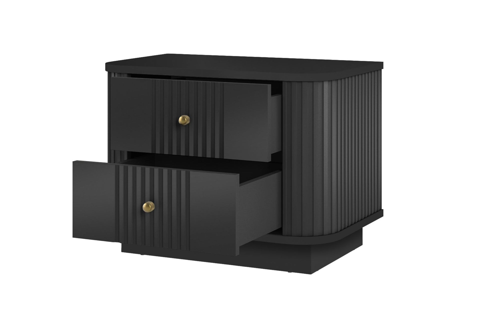 Naktsskapītis Vespa (2) 56/43/38 cm melns/zelts - N1 Home