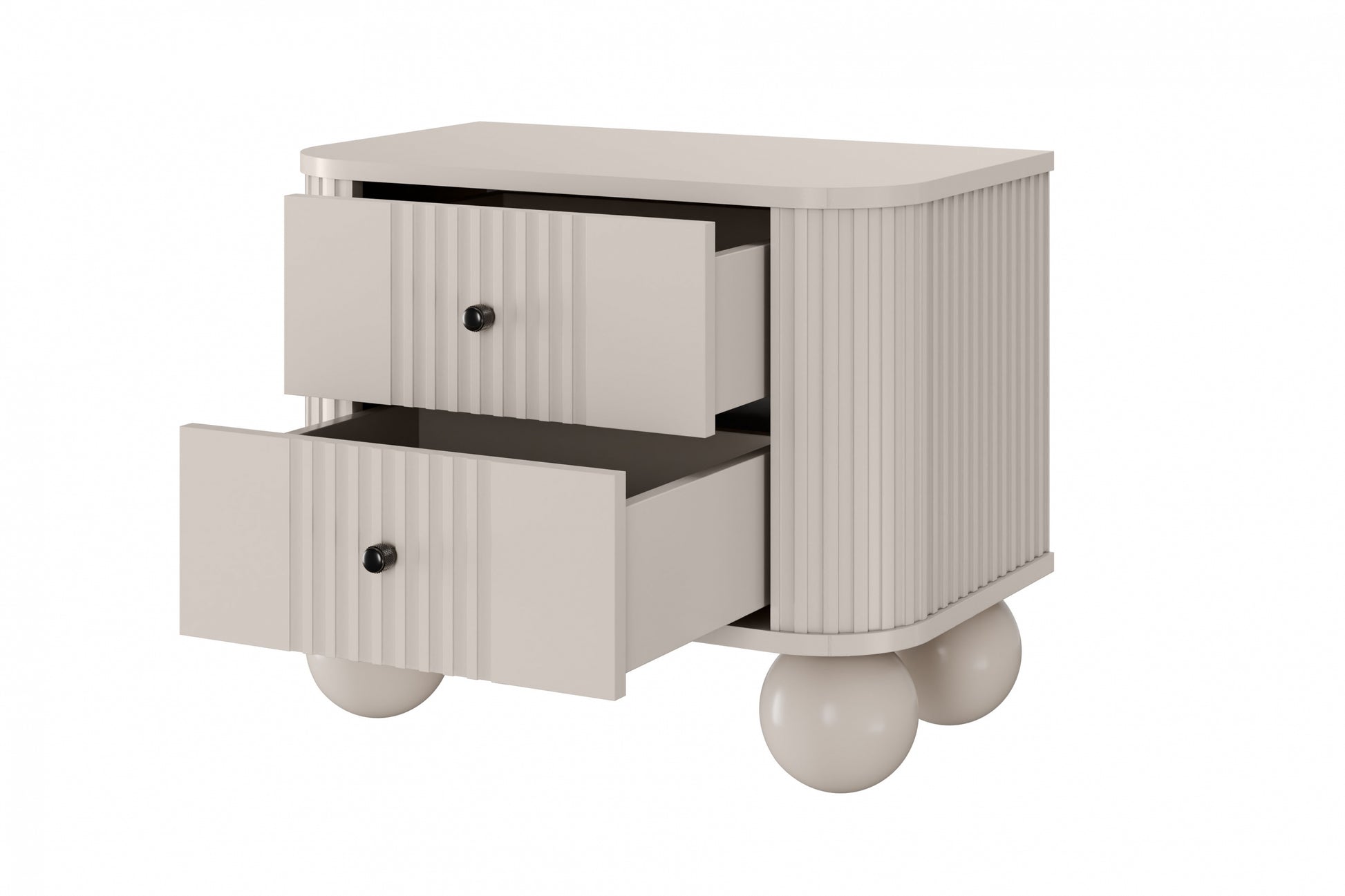 Naktsskapītis (2) Vespa 56/48/38 cm kašmirs/melns - N1 Home