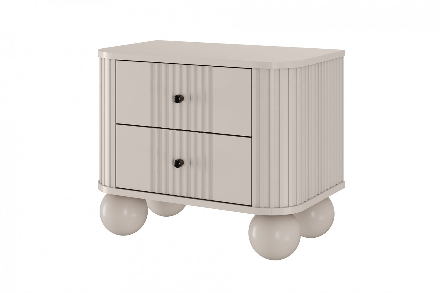 Naktsskapītis (2) Vespa 56/48/38 cm kašmirs/melns - N1 Home