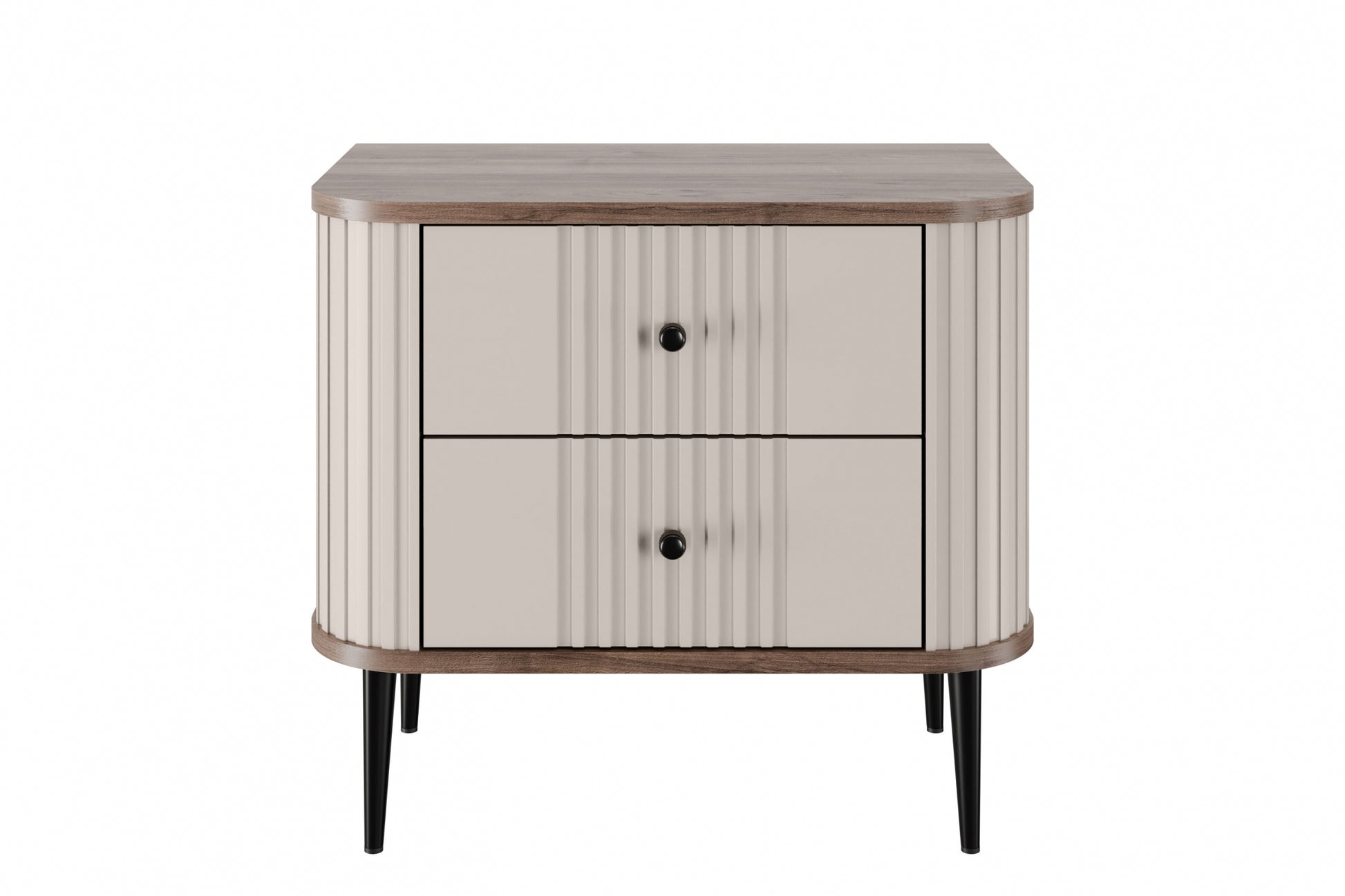 Naktsskapītis (2) Vespa 56/51/38 cm kašmirs/rieksts/melns - N1 Home