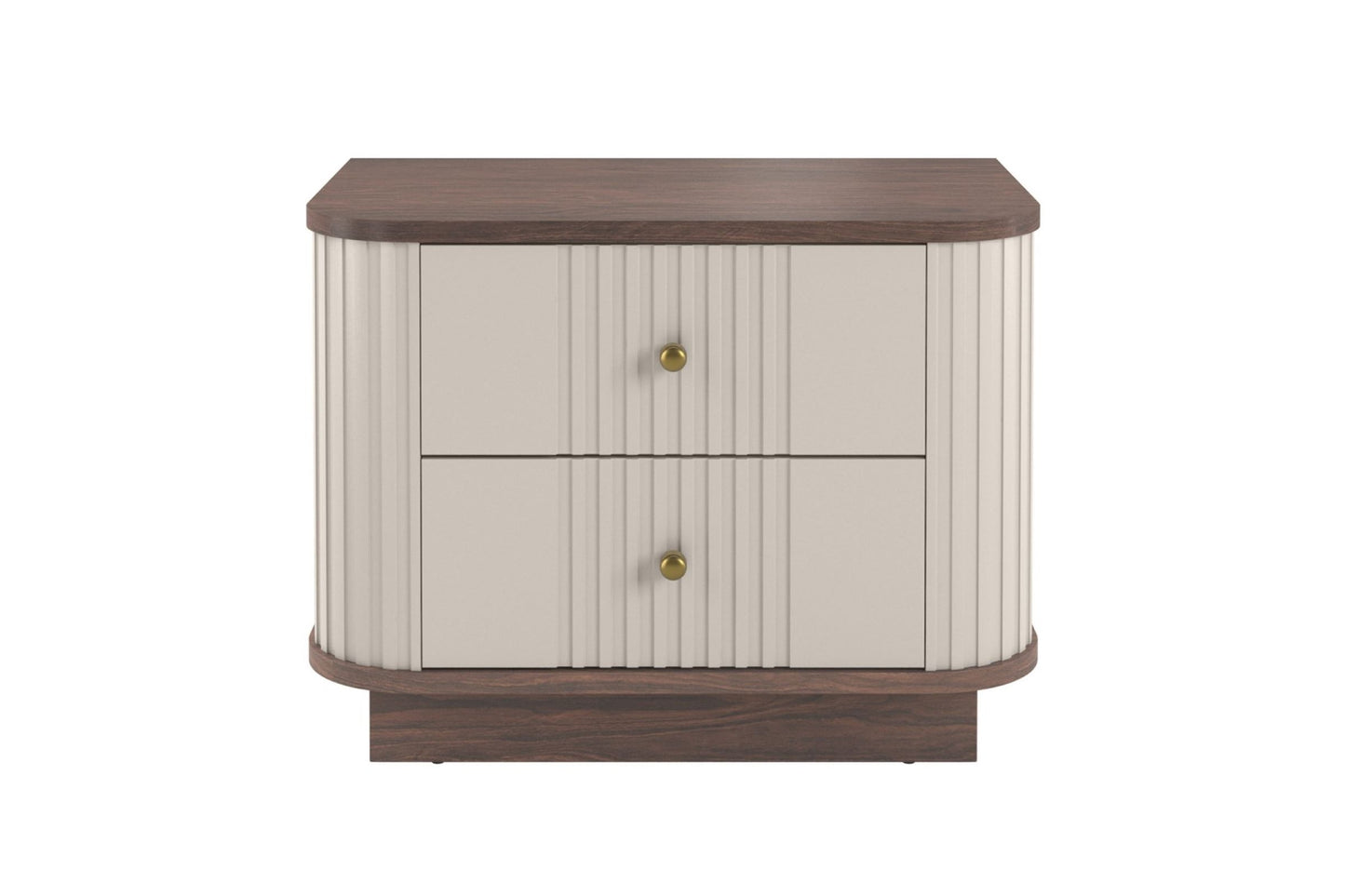 Naktsskapītis Vespa (2) 56/43/38 cm kašmirs/rieksts/zelts - N1 Home