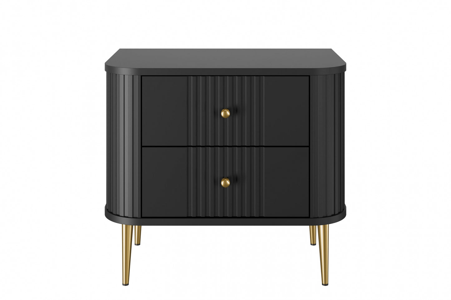 Naktsskapītis (2) Vespa 56/51/38 cm melns/zelts - N1 Home