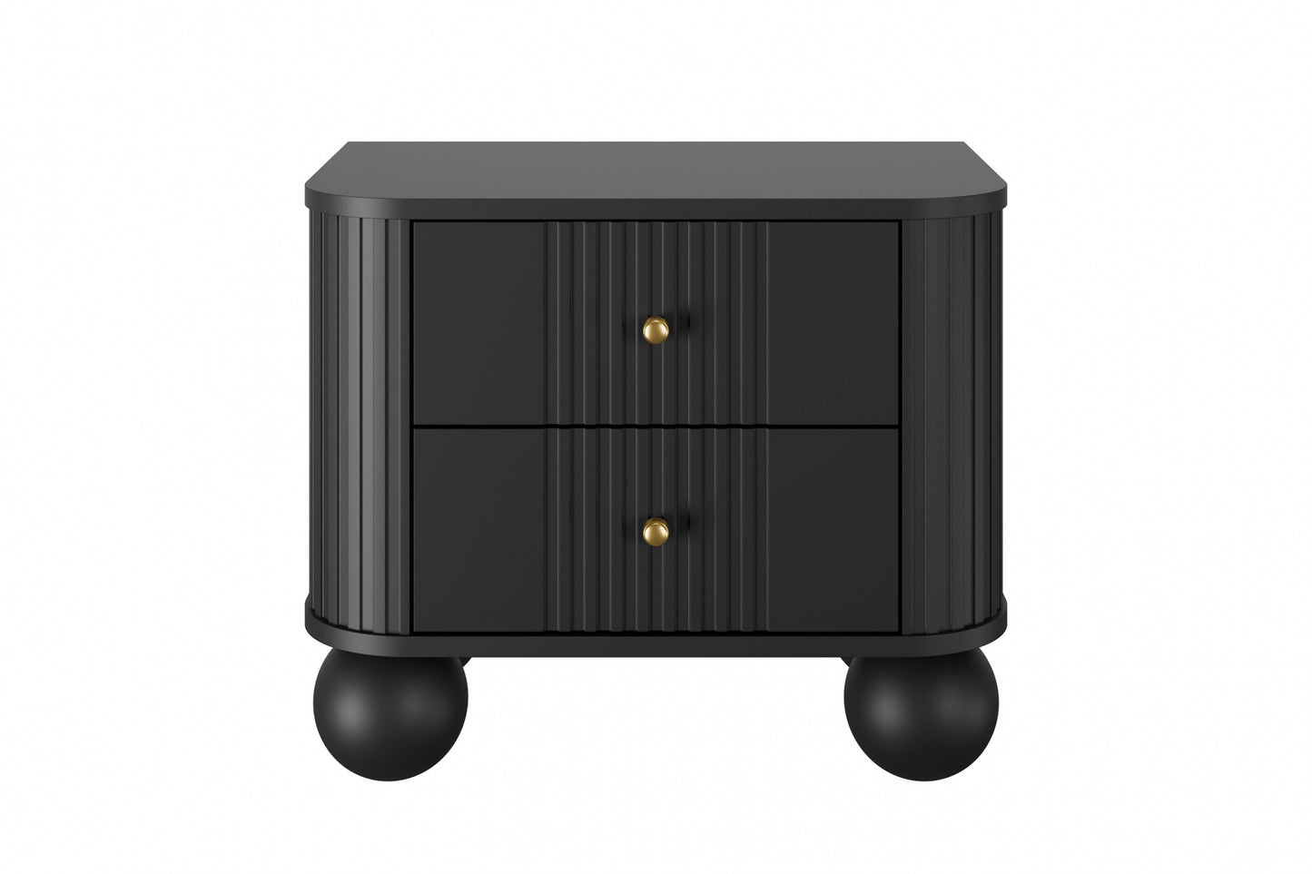 Naktsskapītis (2) Vespa 56/51/38 cm melns/zelts - N1 Home