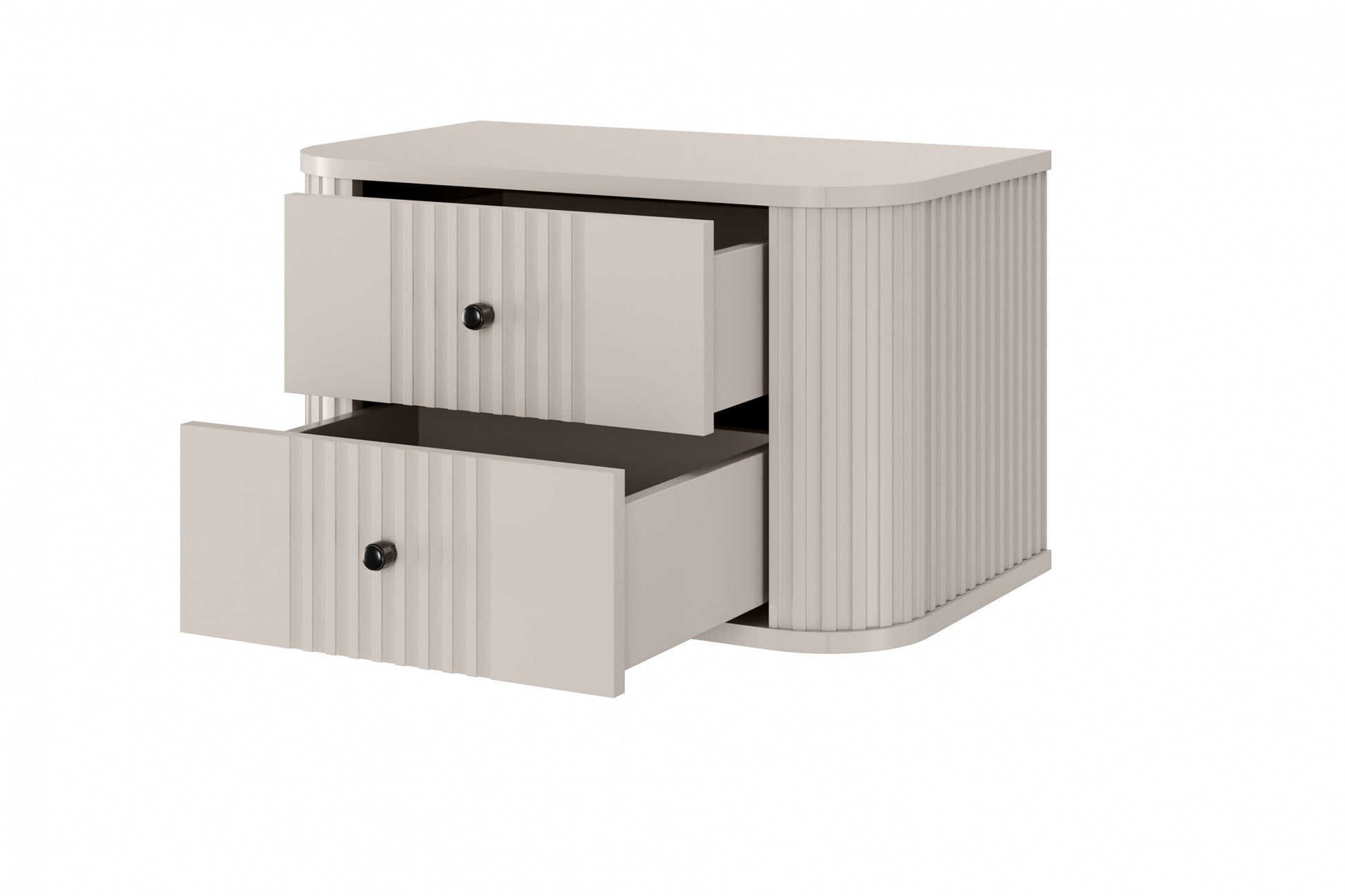 Naktsskapītis (2) Vespa 56/48/38 cm kašmirs/melns - N1 Home