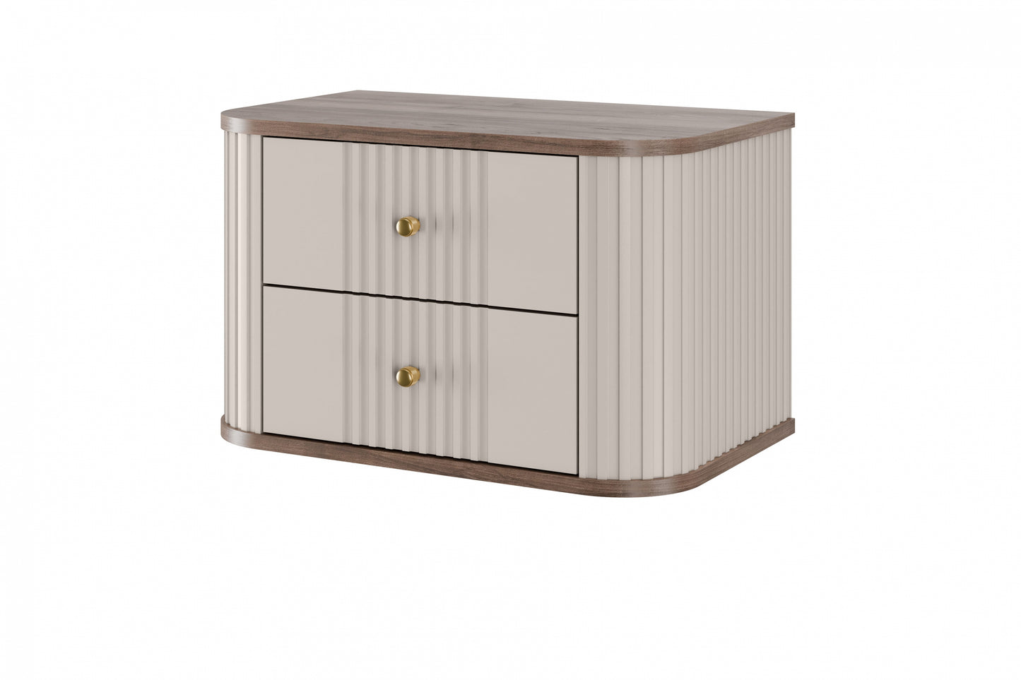 Naktsskapītis (2) Vespa 56/48/38 cm kašmirs/rieksts/zelts - N1 Home