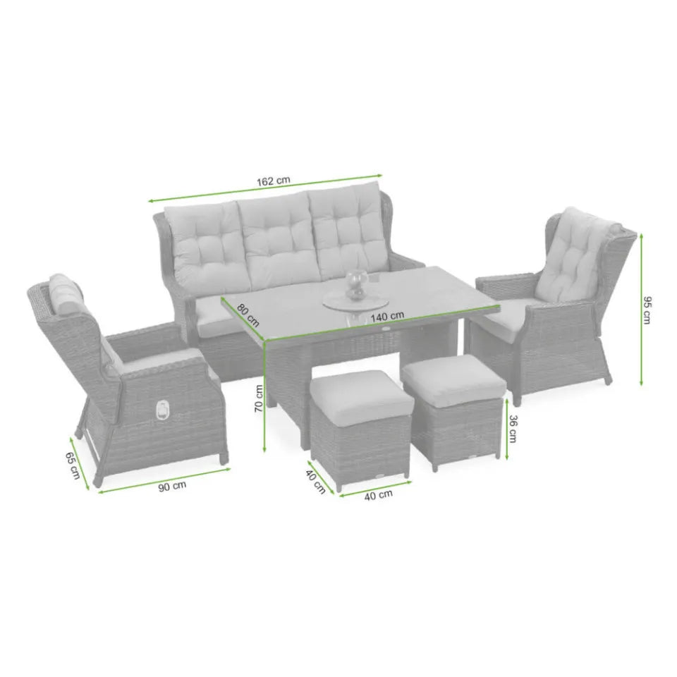 Dārza komplekts Balti Dins pelēks - N1 Home