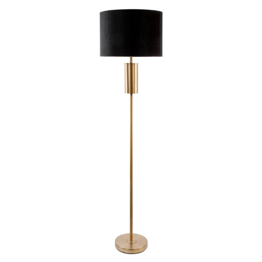 LIMITED COLLECTION stāvlampa VICTORIA 7 uz metāla pamatnes ar samta abažūru GOLDEN STRENGTH - N1 Home
