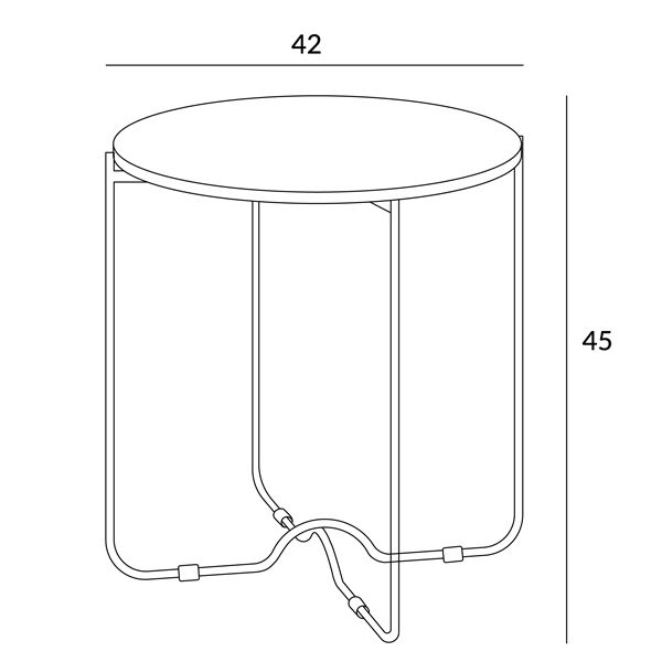 MARBRA galds no dabīga zaļa marmora 42x42x45 cm - N1 Home