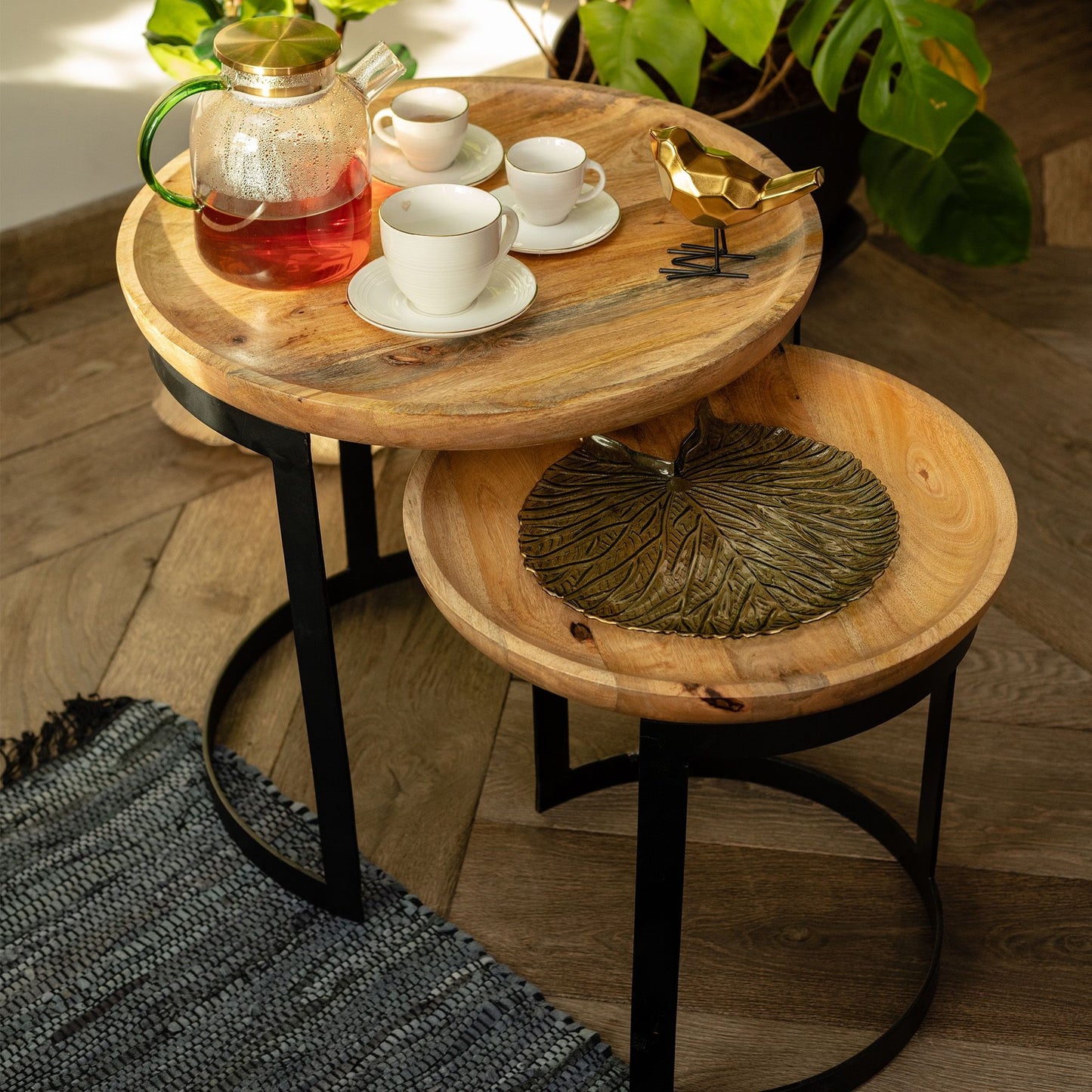 HARVEY kafijas galdiņu komplekts 53x51/43x43 cm - N1 Home