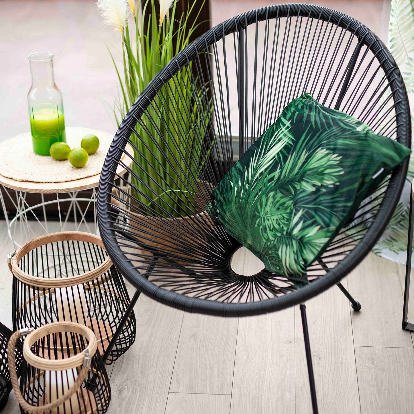 ACAPULCO melns atpūtas krēsls 78,5x73x86 cm - N1 Home