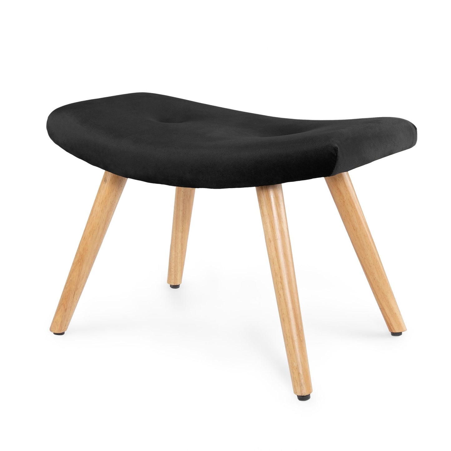 Melna velūra kāju balsts MOSS 61x41x38 cm - N1 Home