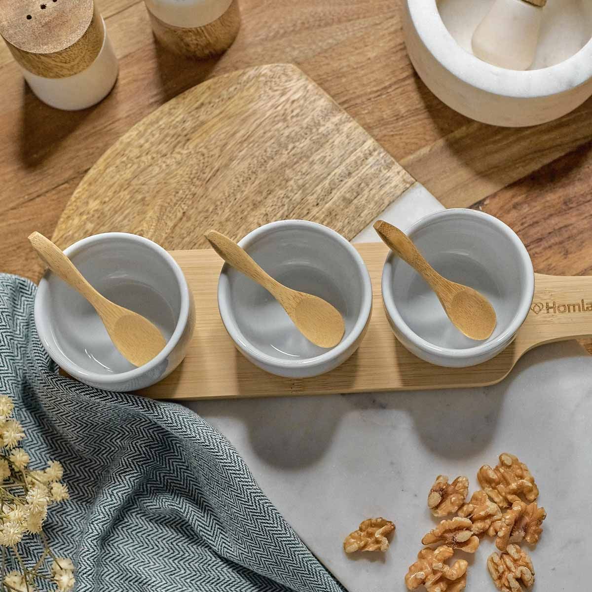 FINCAN servēšanas trauki balti 32x8 cm - N1 Home