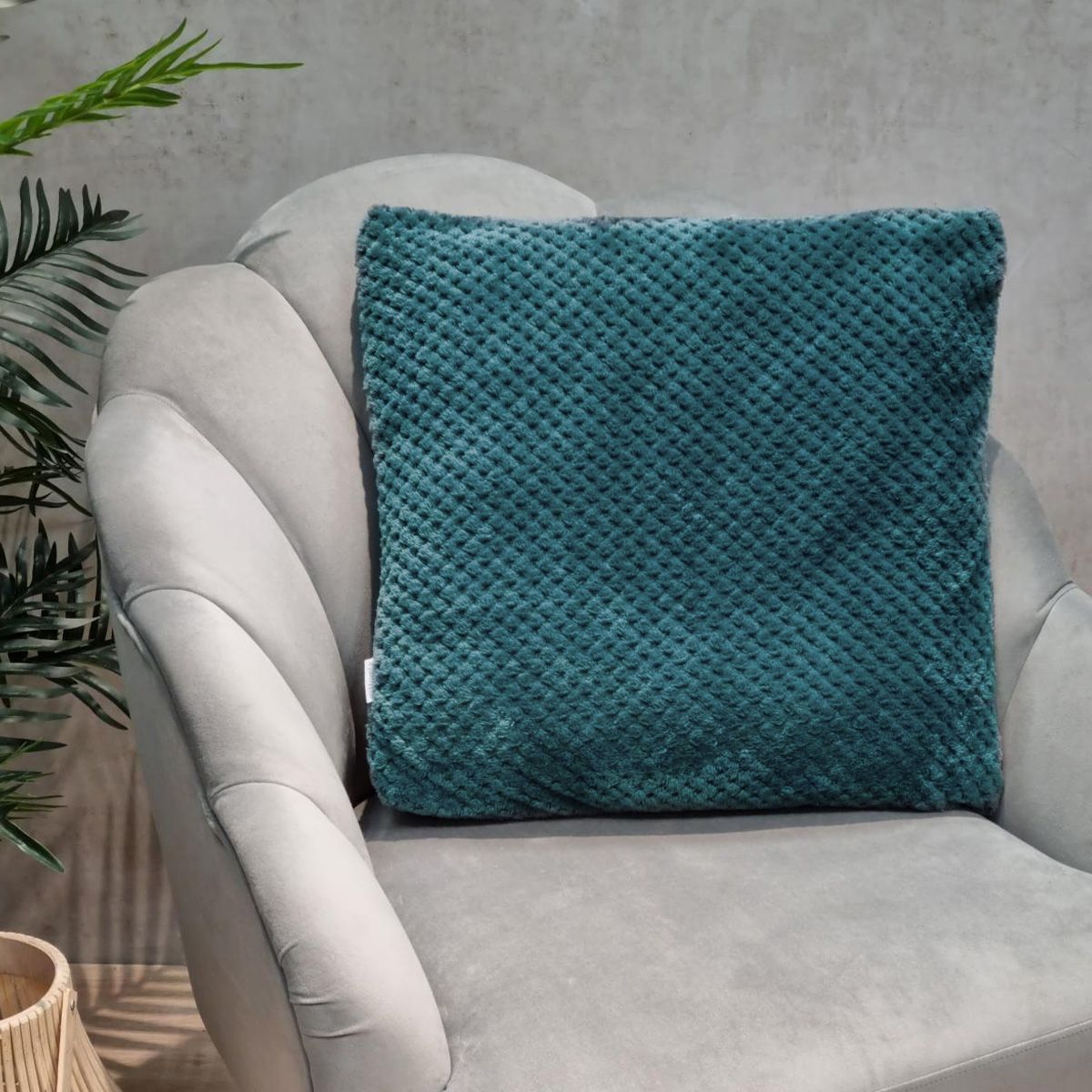 Spilvendrāna NOAH rīsu graudi zaļa 45x45 cm - N1 Home