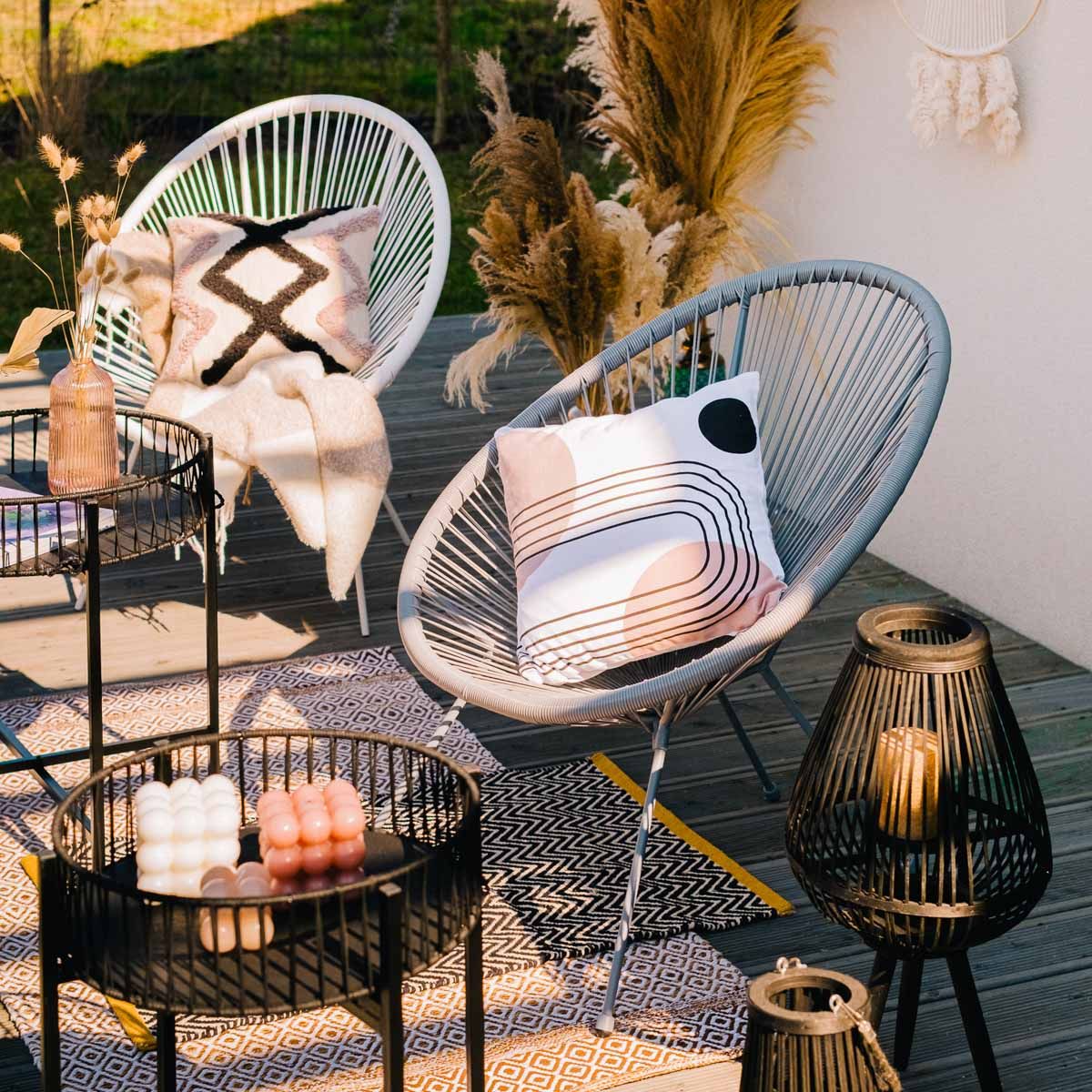 ACAPULCO krēsls pelēks 78,5x73x86 cm - N1 Home