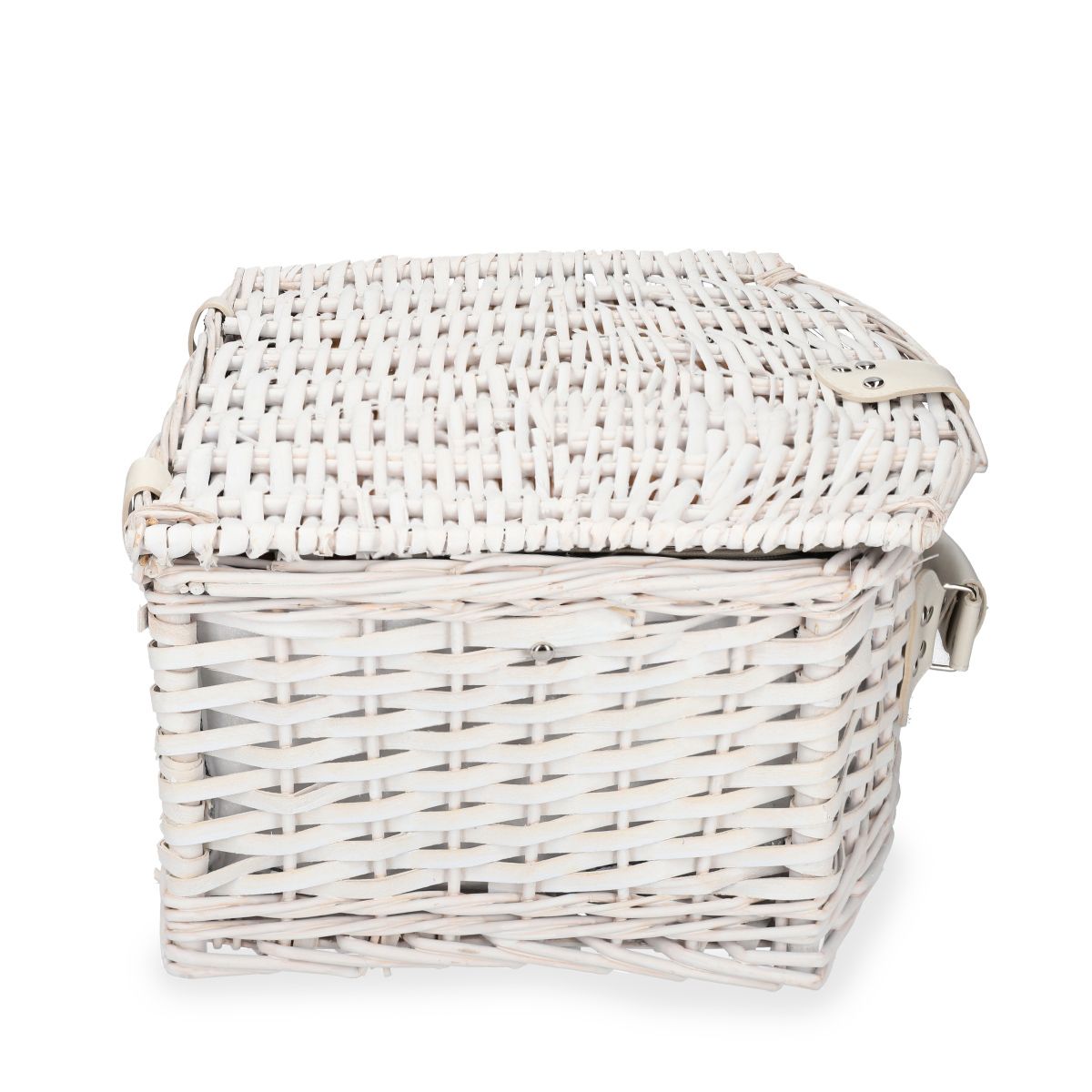 Piknika grozs PIKNIKS 4 personām, balts, 46x38x41 cm - N1 Home