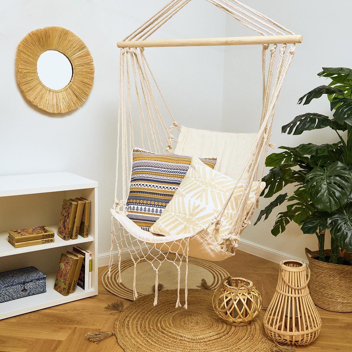 Šūpoles WOBBLE ekrū 55x50x110 cm - N1 Home