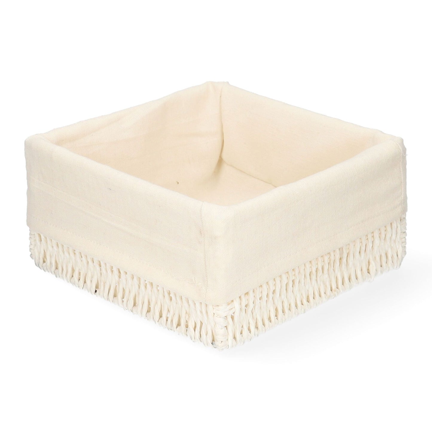 TUOMO kvadrātveida balts grozs 20x20 cm - N1 Home