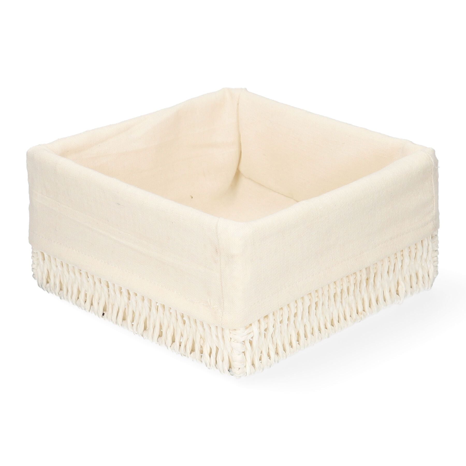 TUOMO kvadrātveida balts grozs 20x20 cm - N1 Home