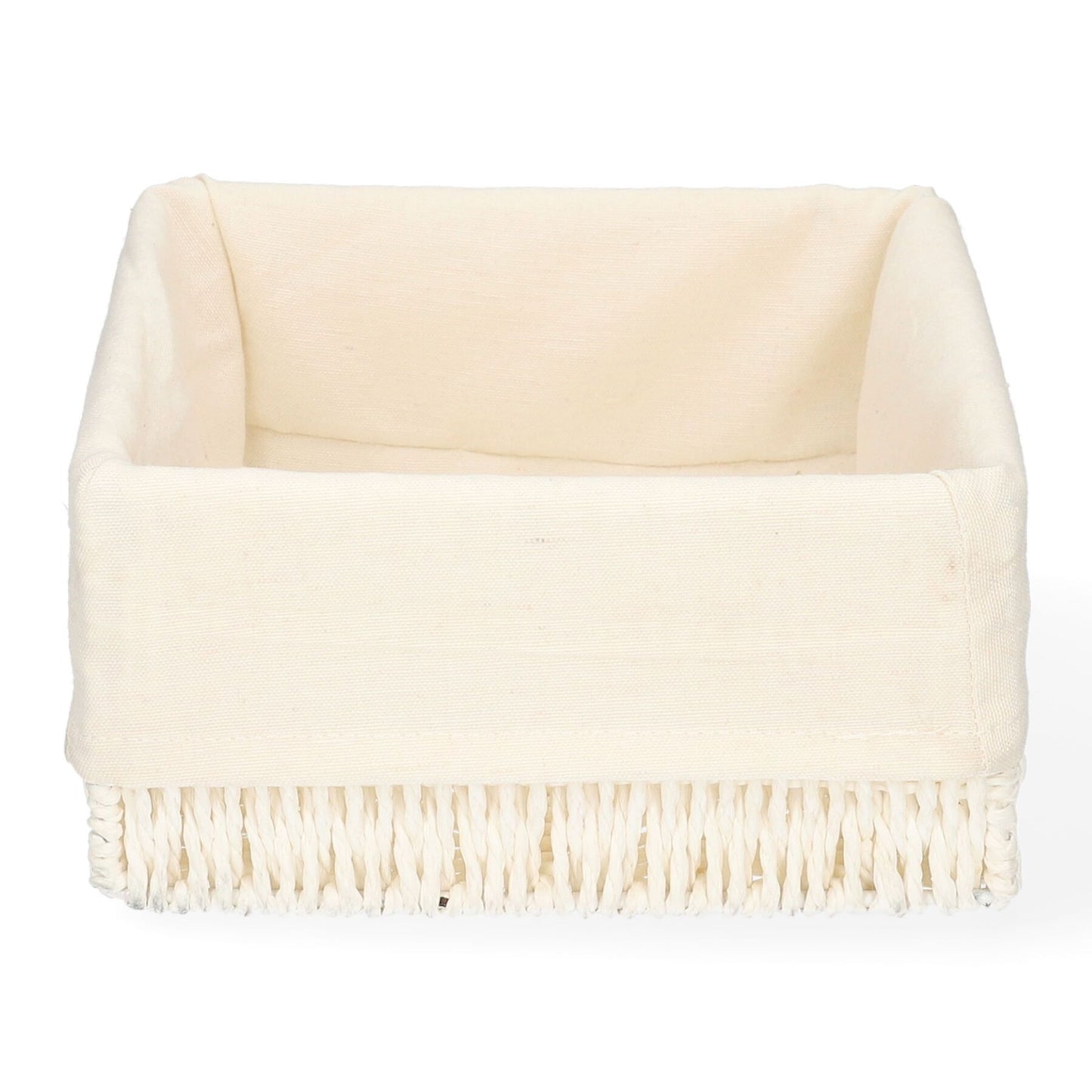 TUOMO kvadrātveida balts grozs 20x20 cm - N1 Home