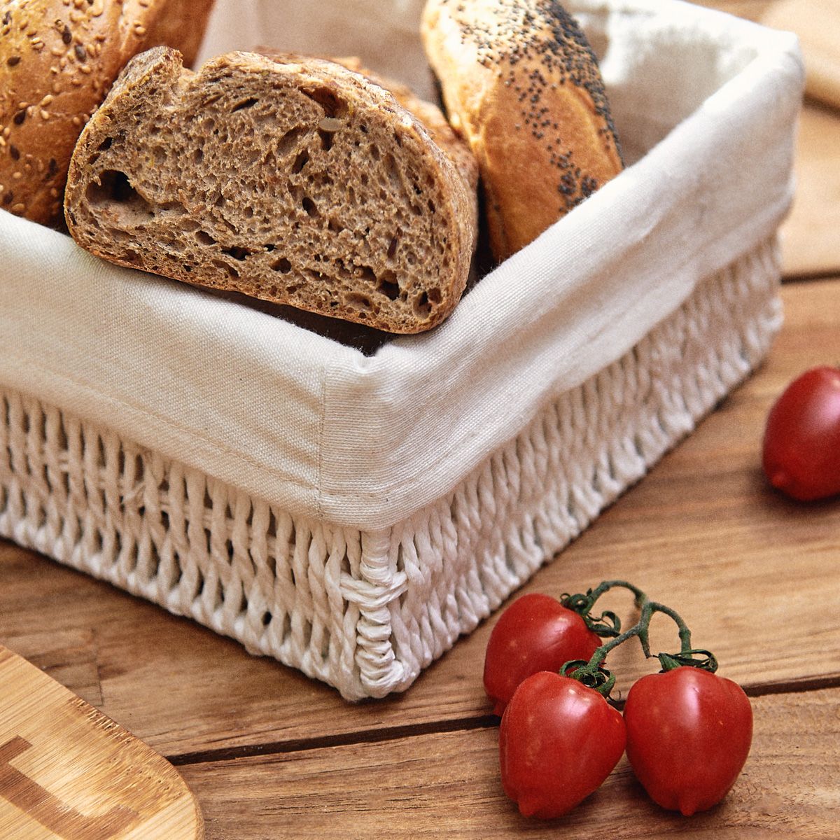 TUOMO kvadrātveida balts grozs 20x20 cm - N1 Home